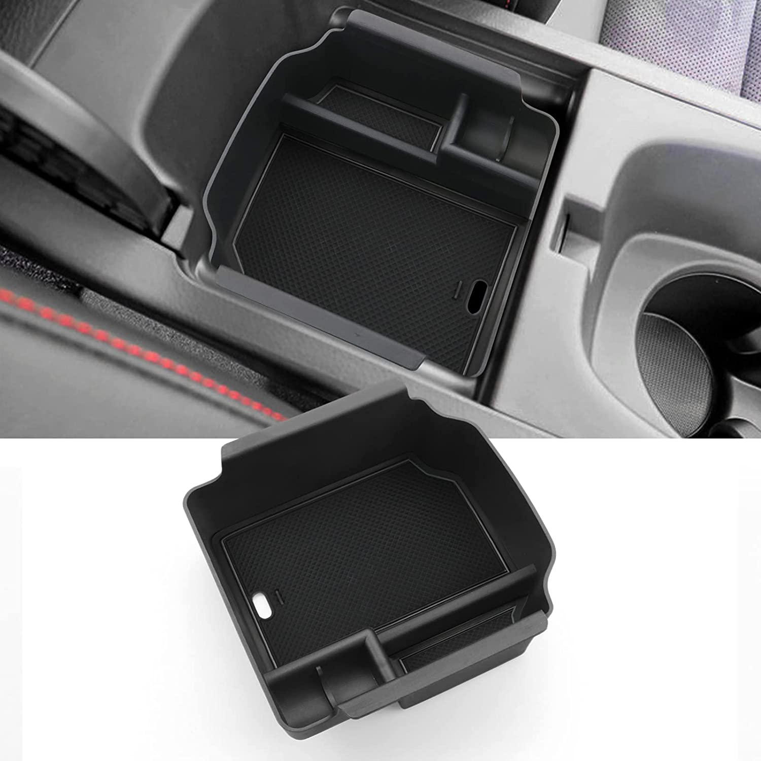 Console Tray for 2023 Integra, Civic Si Armrest Tray Console Insert Tray for Civic Si 2022 Storage Manual Gearbox Armrest Storage Box Black - Delicate Leather
