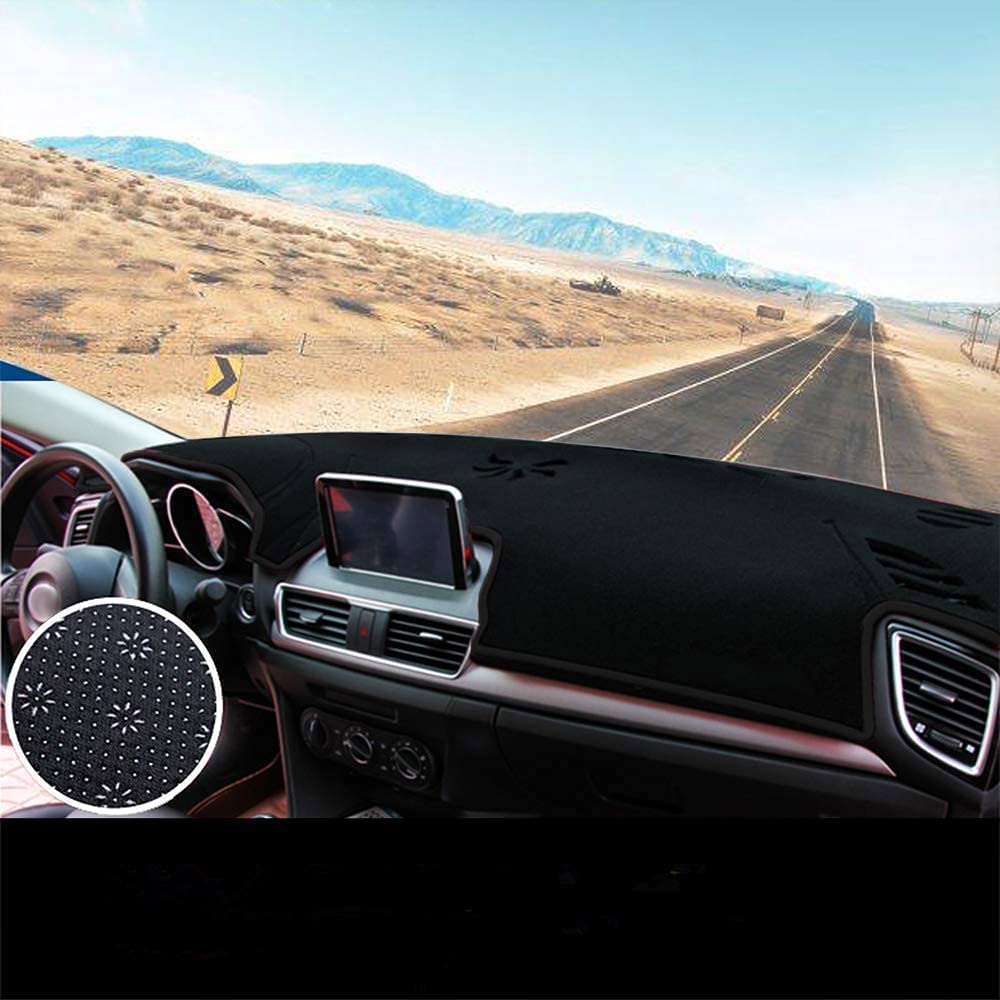 3 Axela BM BN 2014-2018 Accessories LHD Interior Anti Slip Dashboard Carpet Dashboard Cover Sun Cover Pad Dash Mat Cover 1PCS - Delicate Leather