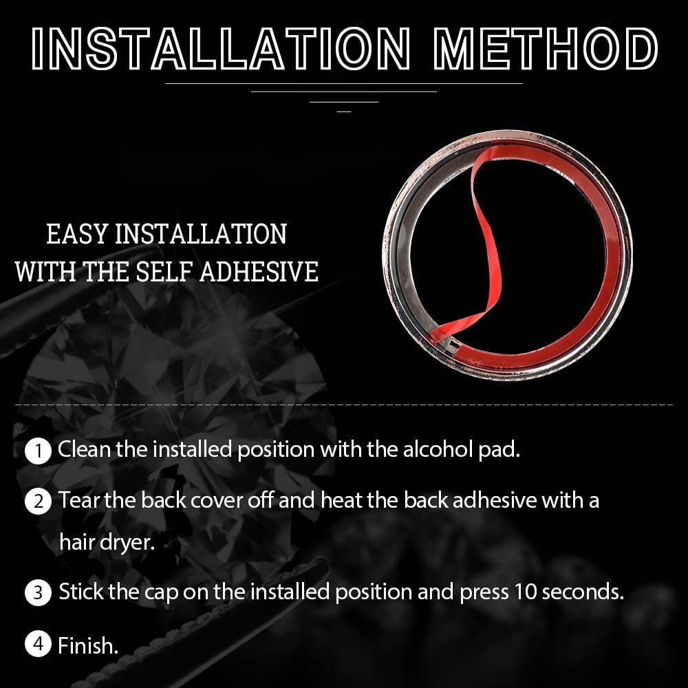 Car Interior Bling Accessories for Mazda CX-3 CX-5 MX-5 Miata AC Knobs Air Conditioning Fan Control Dial Temperature Decals Stickers Cover Parts Trim Men Women Zinc Alloy Crystal Silver 3 Pack - Delicate Leather