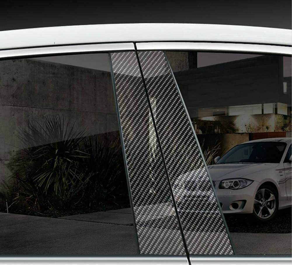 6PCS Car Window B-Pillars Stickers Decals Passenger Side Carbon Fiber Trim Compatible with Giulia 952 2017 2018 2019 Accessories - Delicate Leather