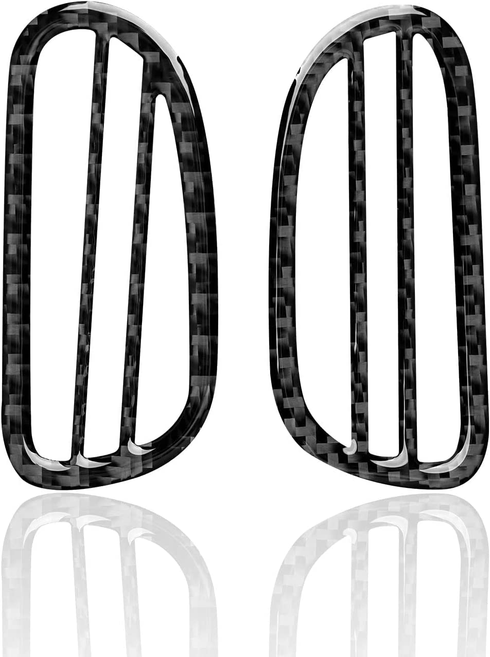 Car Air Outlet Vent Sticker Decal Carbon Fiber Interior Trim Cover Compatible with C6 2005 2006 2007 Accessories - Delicate Leather