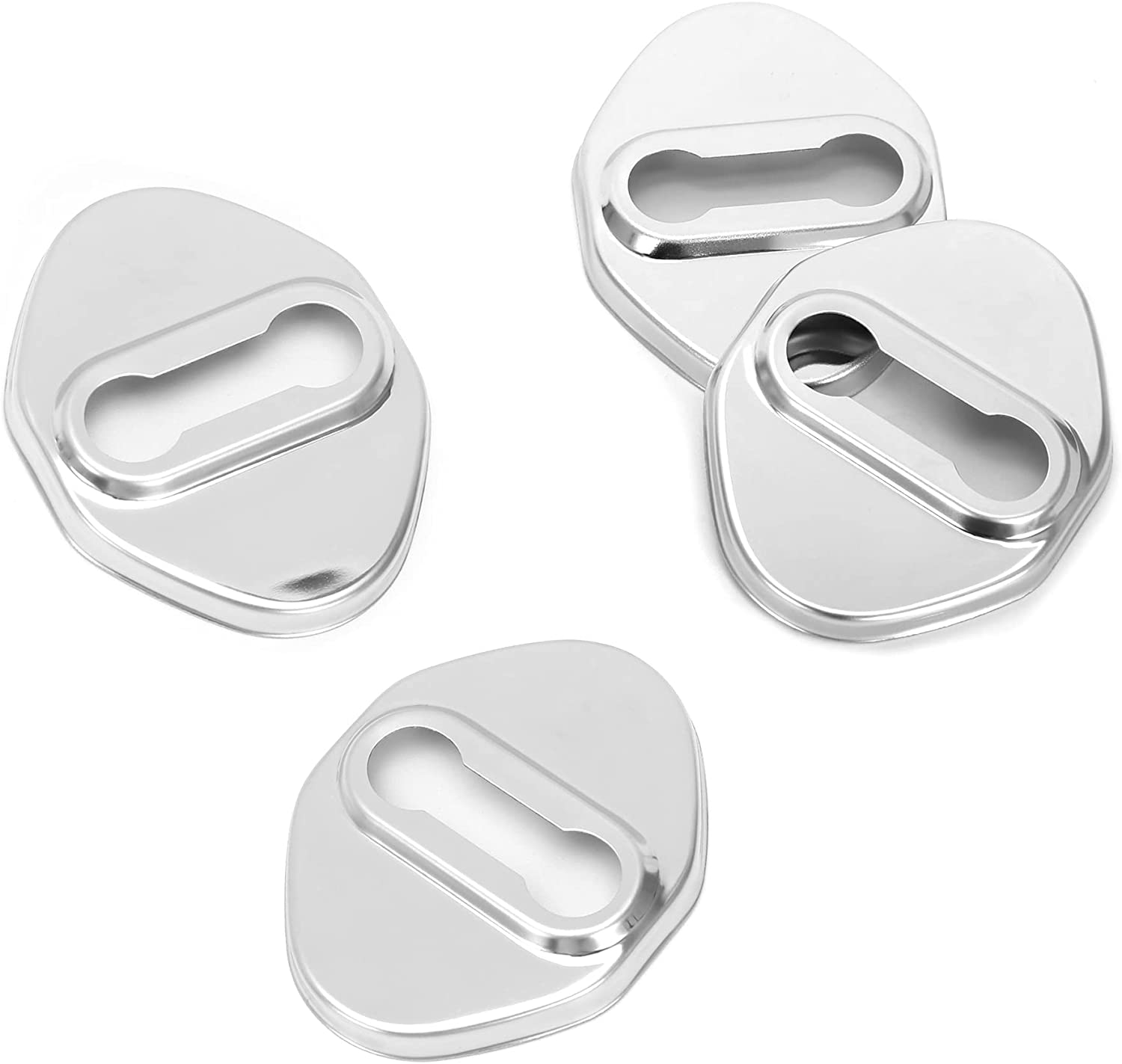 4pcs Car Door Lock Latches Cover Compatible with Accord Civic CR-V XR-V HR-V UR-V Odyssey Crosstour Pilot Vezel Stainless Steel Car Door Lock Protector Sports Style Accessories - Delicate Leather