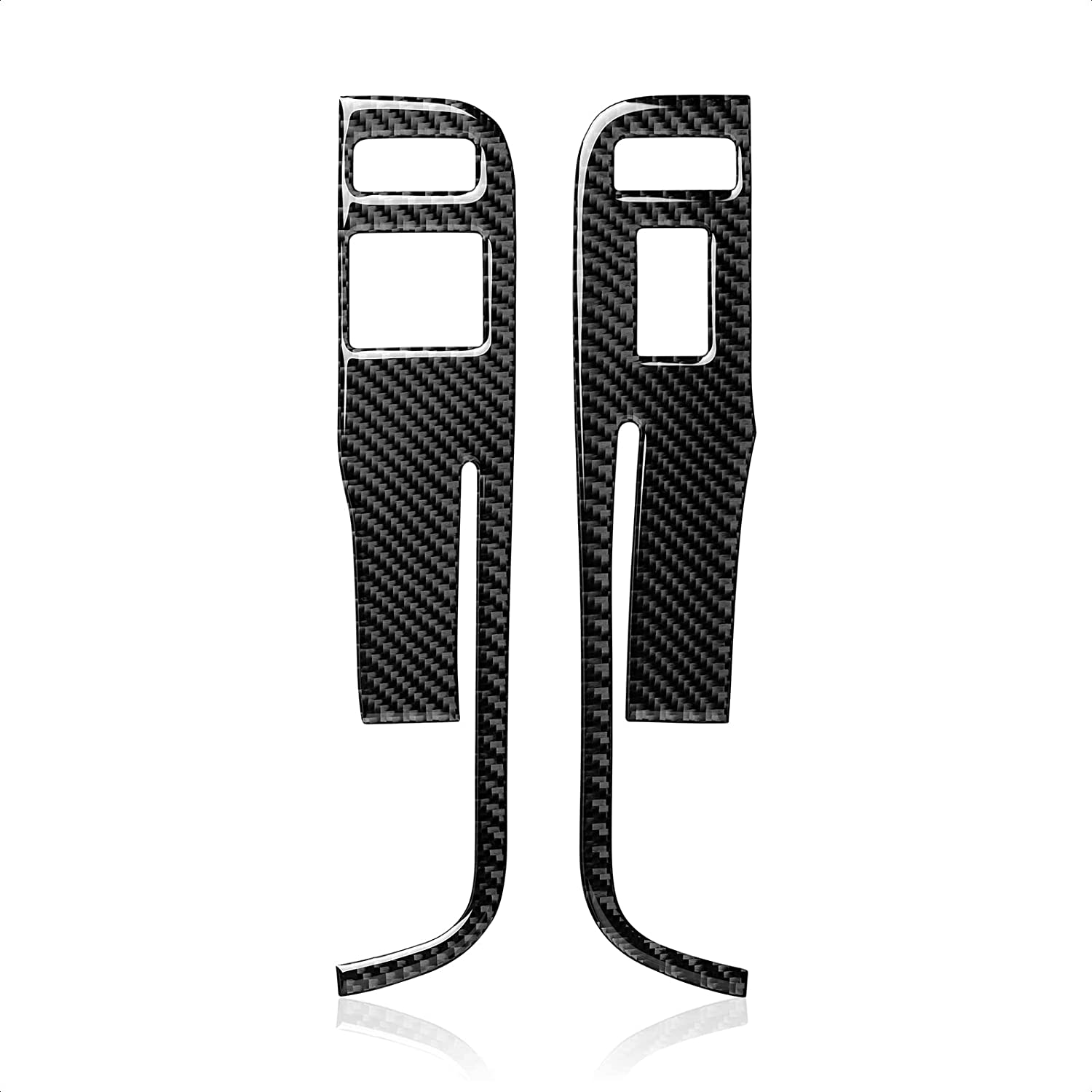 Car Door Window Control Switch Panel Sticker Decal Carbon Fiber Interior Trim Cover Compatible with Camaro 2013 2014 2015 Car Accessories - Delicate Leather