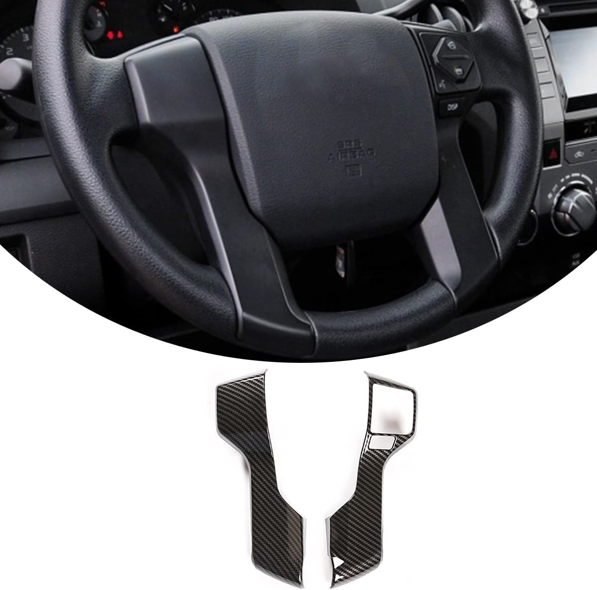 Car ABS Steering Wheel Moulding Chrome Cover Trims Stickers - Delicate Leather