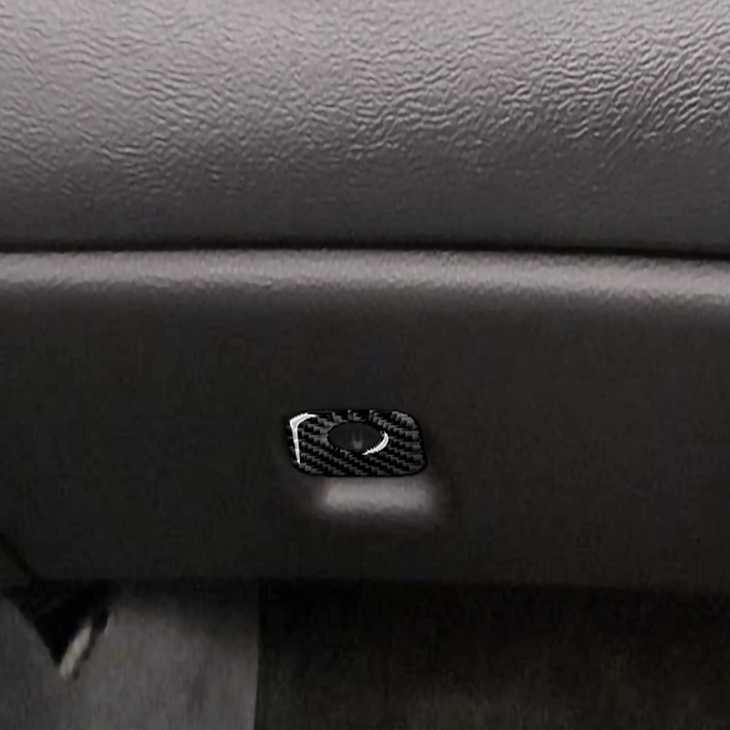Car Co-Pilot Storage Box Switch Sticker Decal Carbon Fiber Interior Trim Cover Compatible with C6 2005 2006 2007 Car Accessories - Delicate Leather
