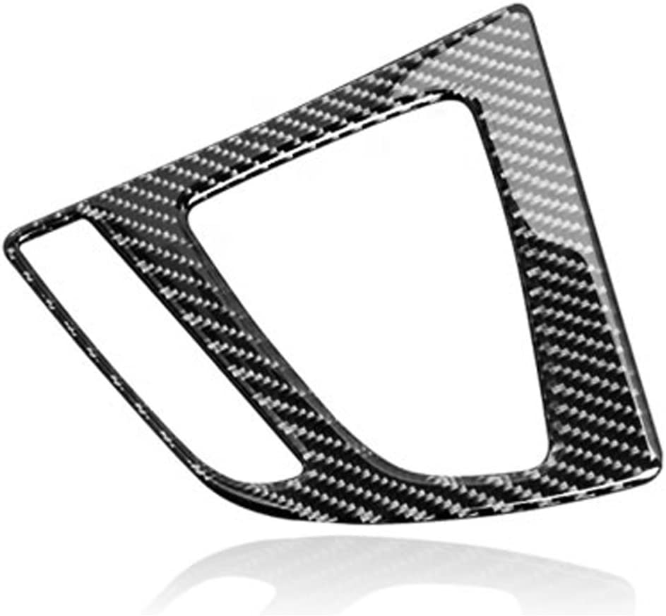 Gear Shift Box Panel Cover Trim, Real Carbon Fiber, Compatible with BMW 3 Series F30 F31 2012-2018, GT F34 2014-2018, 4 Series F32 F33 F36 2014-2019 - Delicate Leather