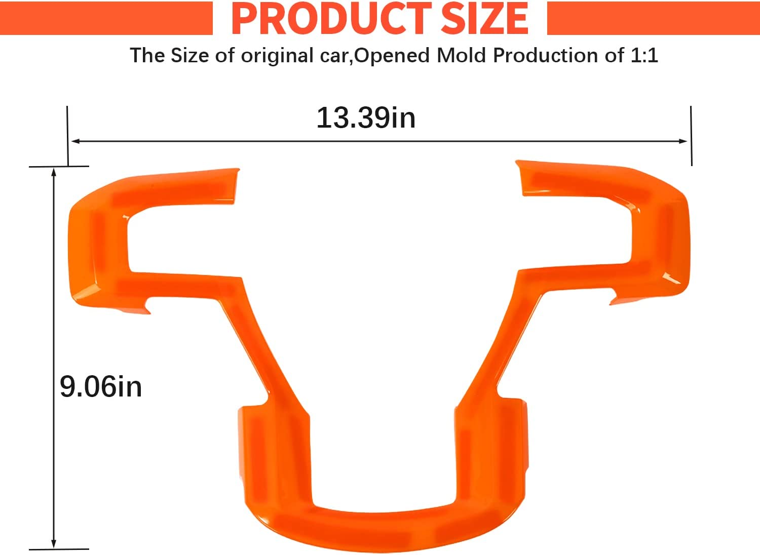 Steering Wheel Decoration Cover Frame Trim for 2015 2016 2017 2018 2019 2020 F150 F250 F350 Super Duty - Delicate Leather