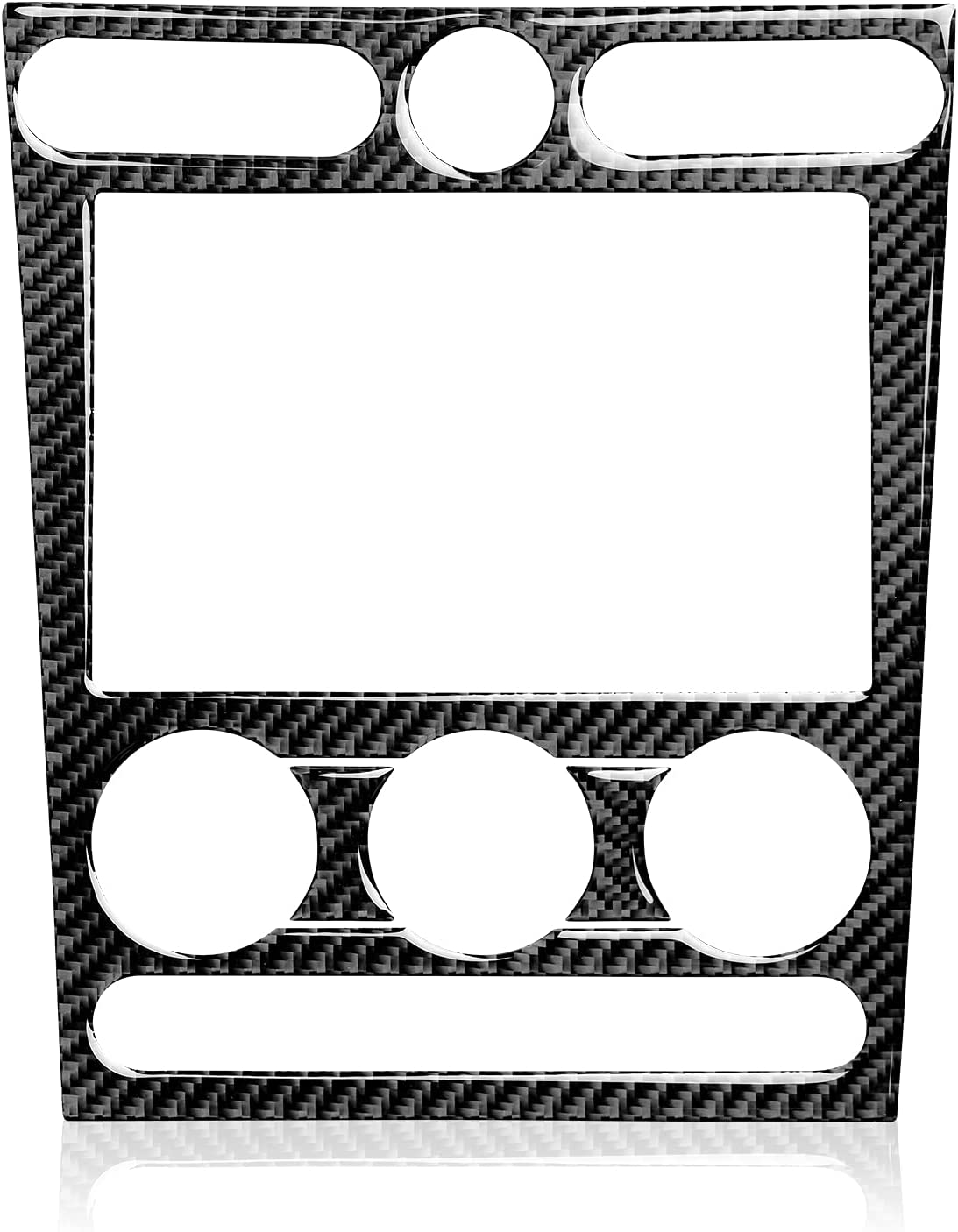 Car Center Console CD Panel Sticker Decal Carbon Fiber Interior Trim Cover Compatible with GT 2005 2006 2007 2008 2009 S197 Accessories - Delicate Leather