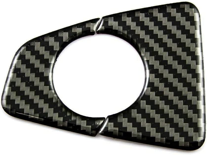 Gear Shift Knob Base Panel Cover Trim, Real Carbon Fiber, Compatible with BMW 3 Series F30 F31 2012-2018, GT F34 2014-2018, 4 Series F32 F33 F36 2014-2018 - Delicate Leather