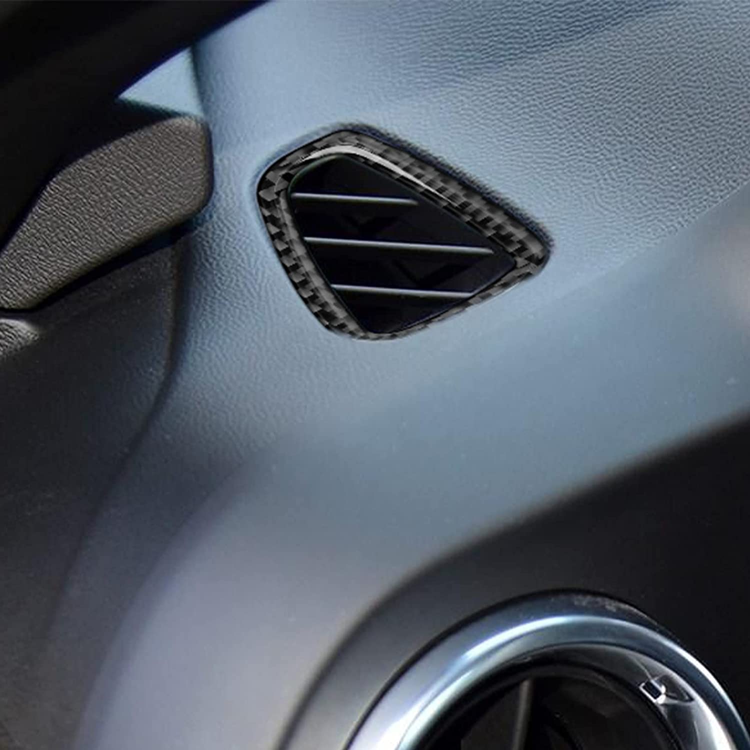 Car Air Conditioner Outlet Sticker Decal Carbon Fiber Interior Trim Cover - Delicate Leather