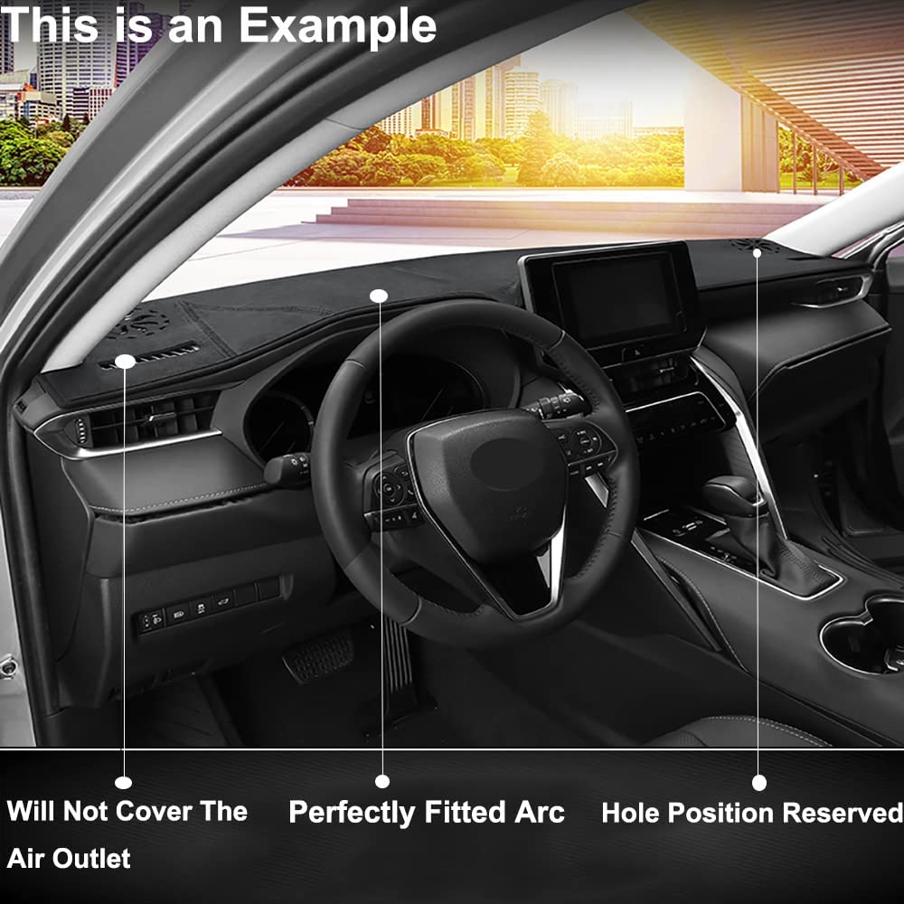 Car Auto Dashboard Cover for Left Hand Drive Dashmat Pad Carpet Dash Mat - Delicate Leather