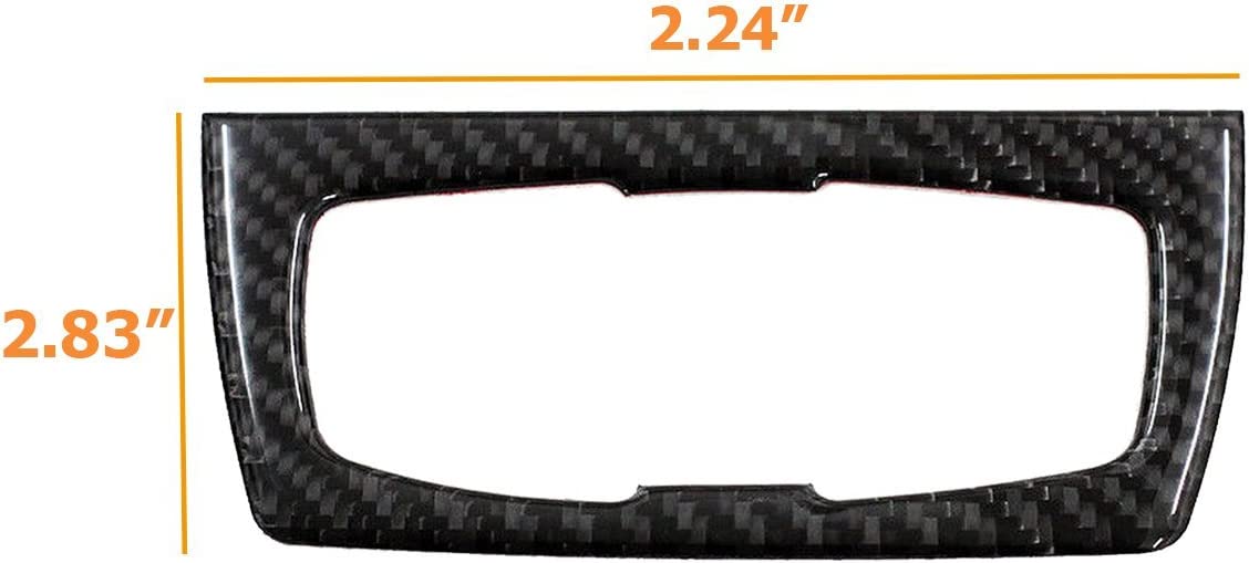 Headlight Switch Button Frame Cover Trim, Real Carbon Fiber, Compatible with BMW 3 Series F30 F31 2012-2018, GT F34 2014-2018, 4 Series F32 F33 F36 2014-2018 (2.24"x2.83") - Delicate Leather