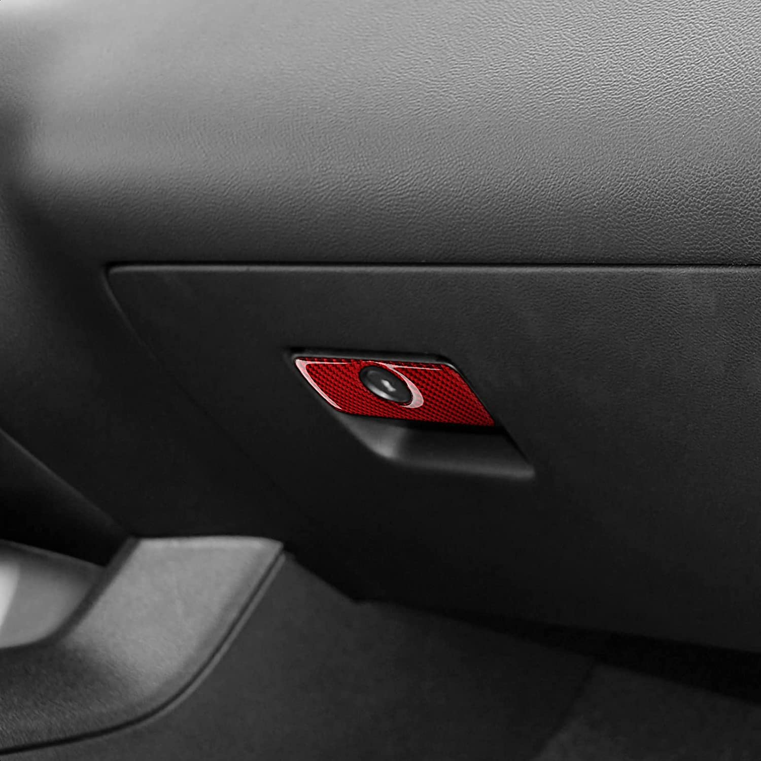 Carbon Fiber Car C0-Pilot Storage Box Sticker Decal Interior Trim Cover for Camaro 2010 2011 2012 2013 2014 2015 Accessories - Delicate Leather