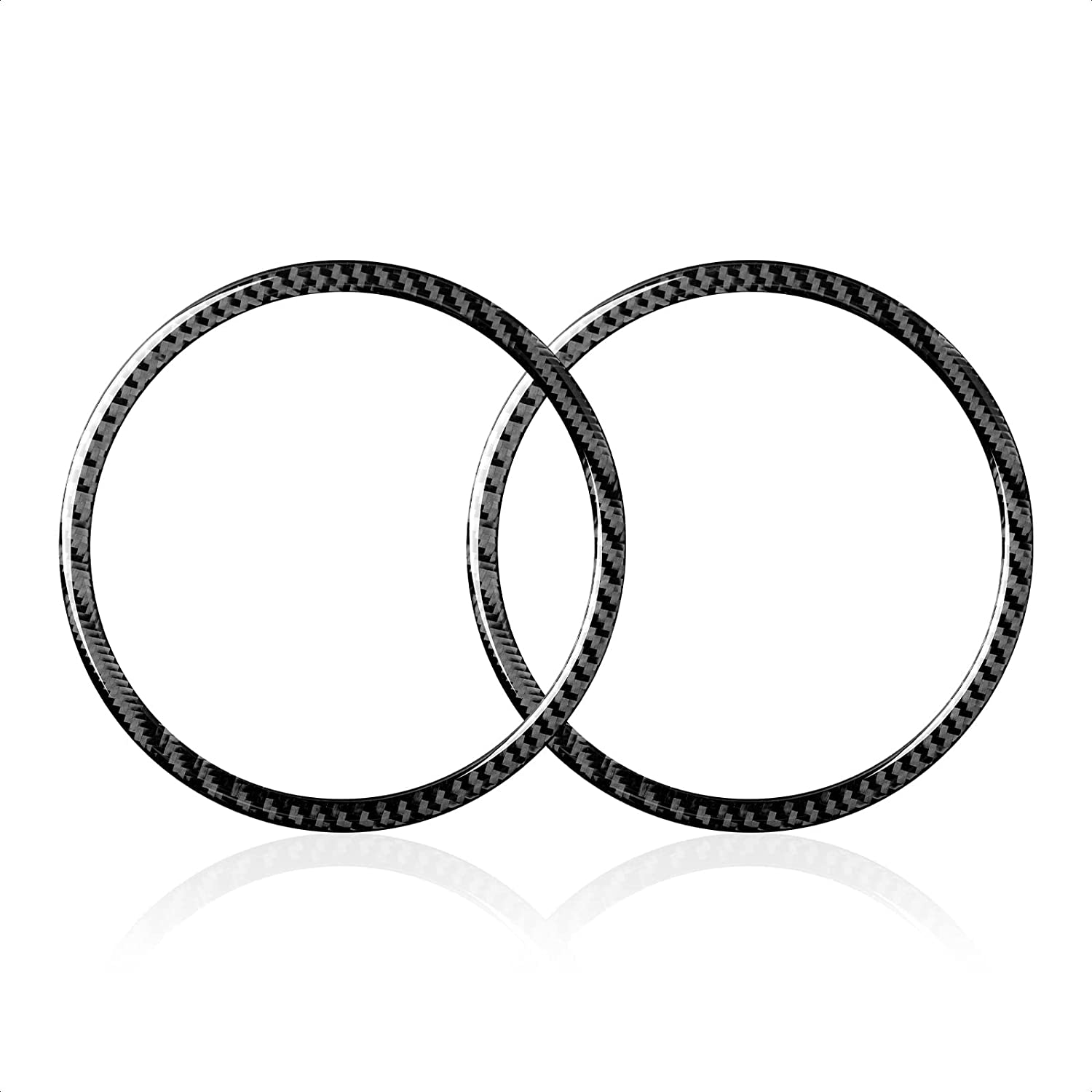 Car Door Audio Speaker Sticker Decal Carbon Fiber Interior Trim Cover for Camaro 2010 2011 2012 2013 2014 2015 Accessories - Delicate Leather