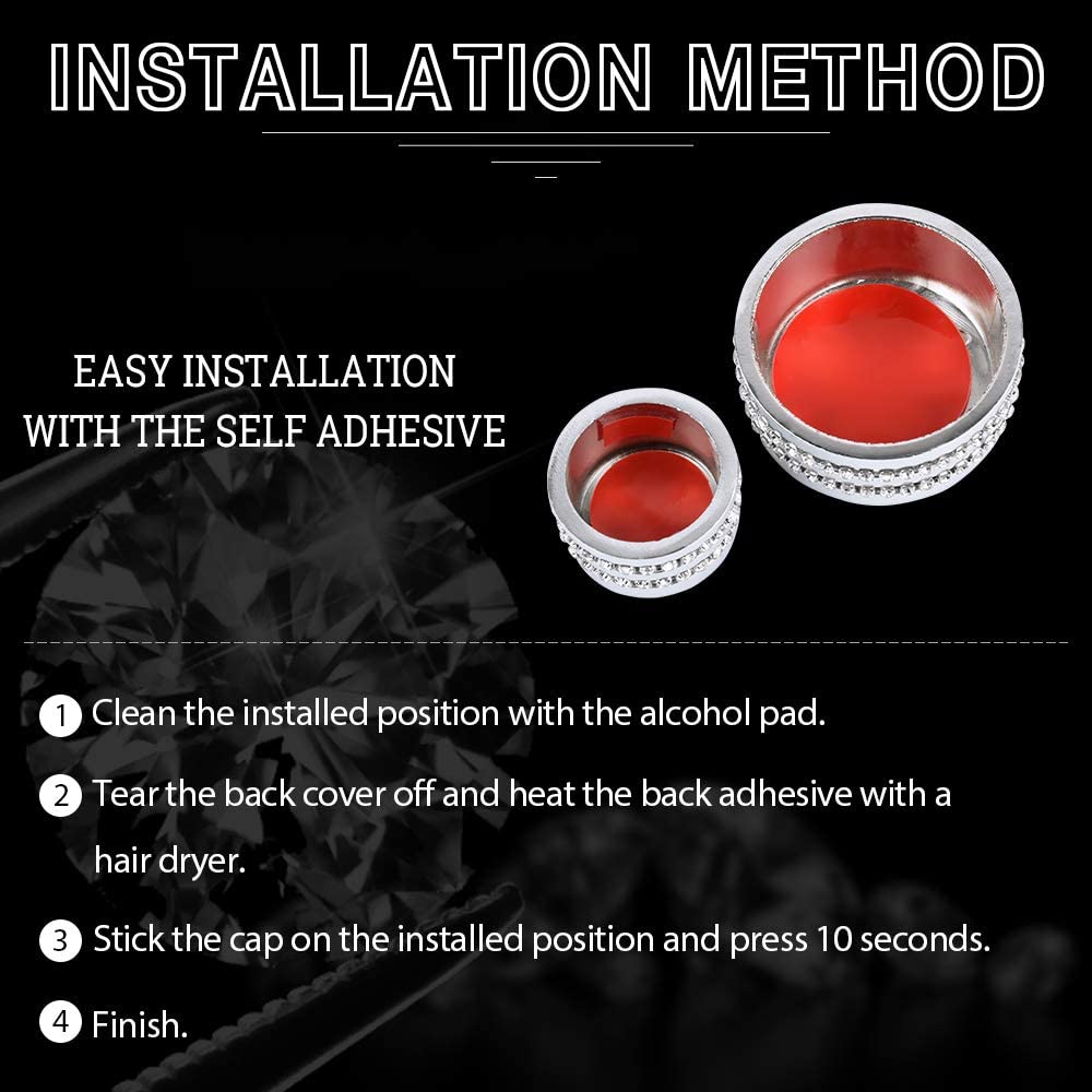 Car Interior Bling Accessories for 3 6 CX-3 CX-5 CX-9 CX3 CX5 CX9 Volume Media Multimedia Knobs Decals Stickers Covers Cap Parts Decoration Men Women Zinc Alloy Crystal Silver Pack of 2 - Delicate Leather