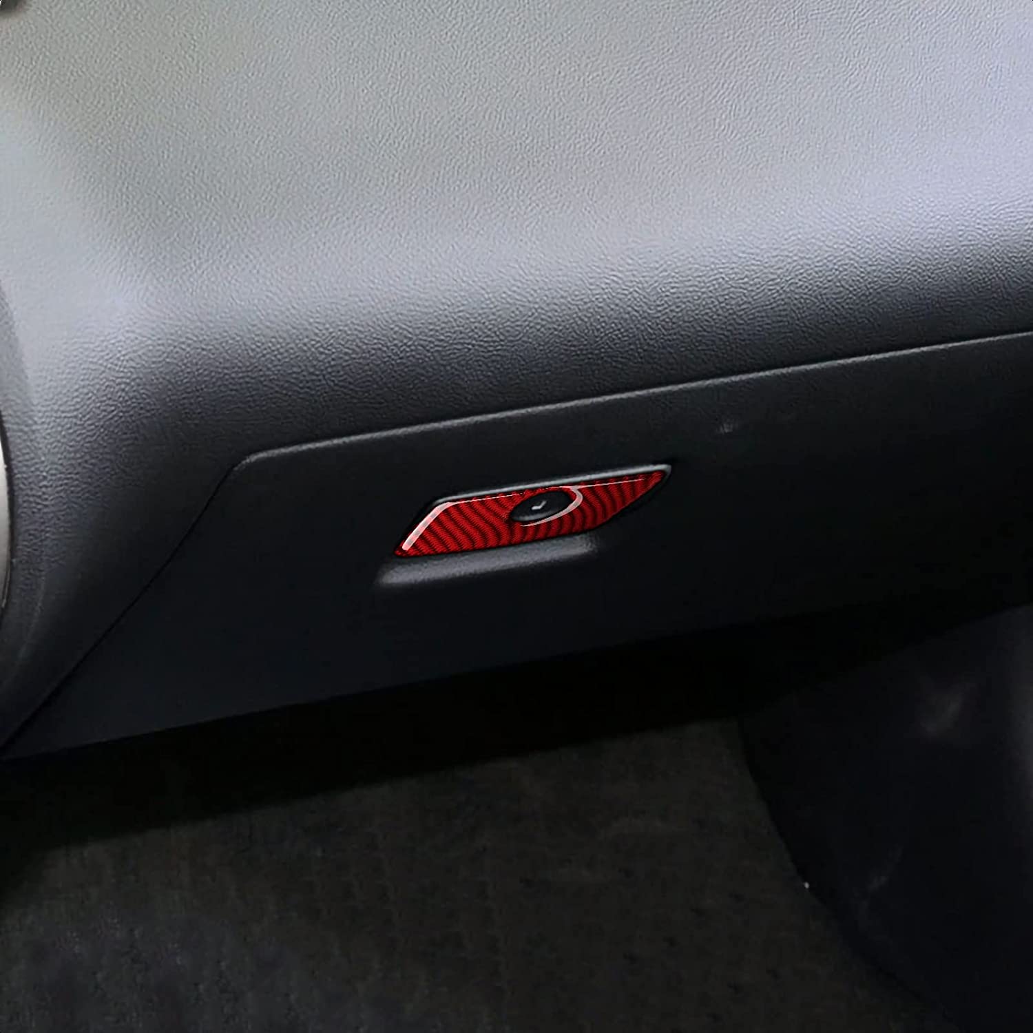 Carbon Fiber Car C0-Pilot Storage Box Sticker Decal Interior Trim Cover for Camaro 2010 2011 2012 2013 2014 2015 Accessories - Delicate Leather