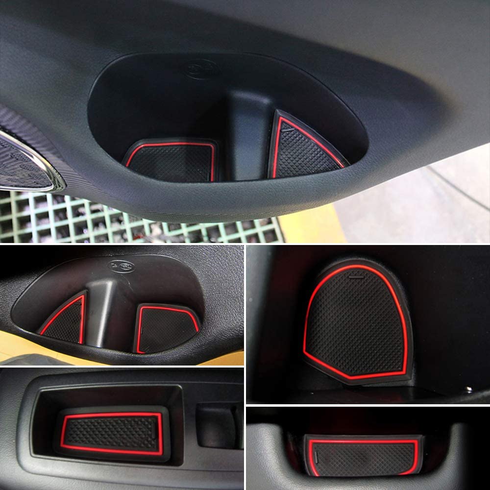 Jeep Grand Cherokee Interior Trim 15Pcs Door and Center Console Liner Mats Anti-Slip Car Slot Mats Cup Holder Inserts Auto Interior Anti-Dust Mats for Jeep Grand Cherokee 2016-2021 - Delicate Leather