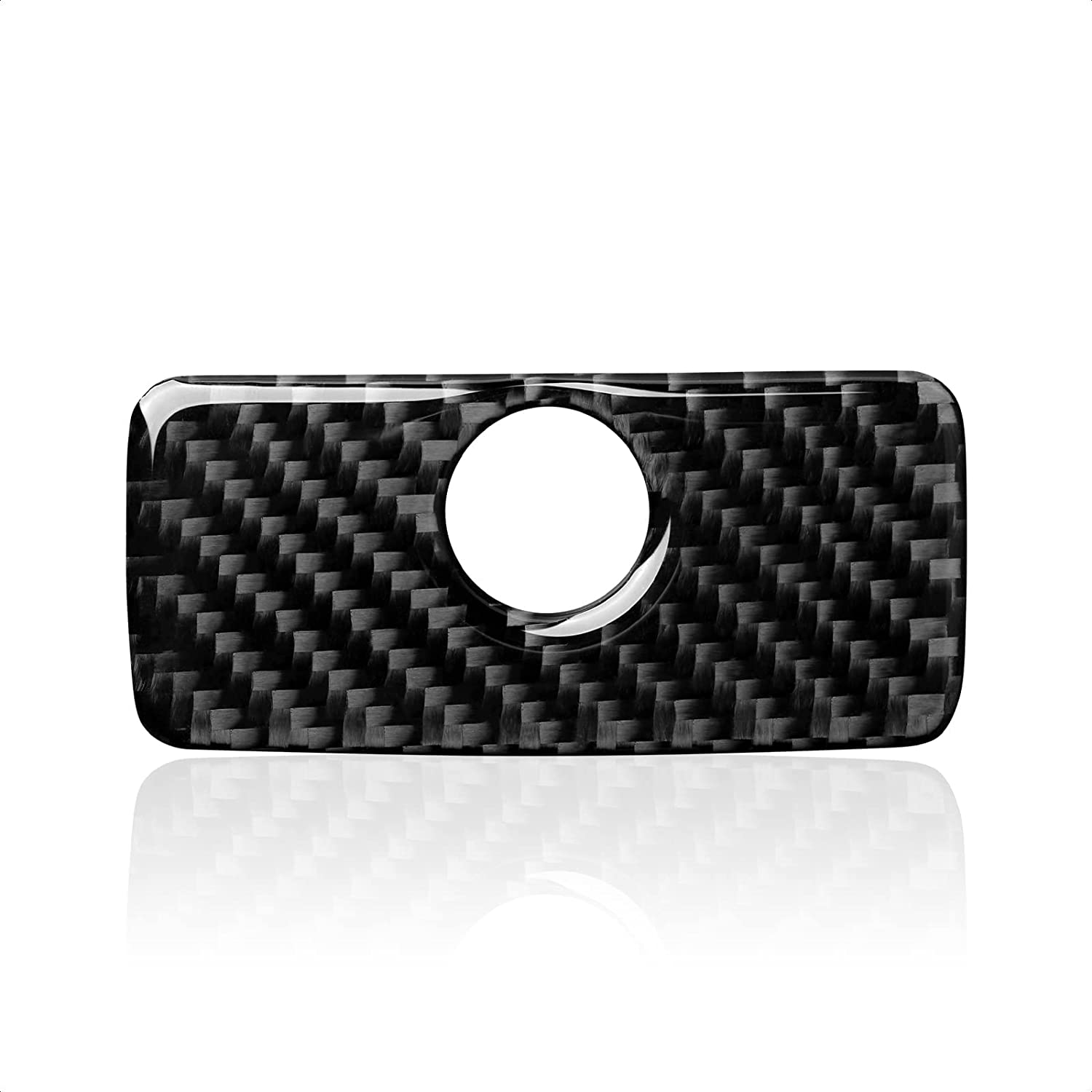 Car Copilot Storage Box Handle Sticker Decal Carbon Fiber Interior Trim Cover Compatible with Camaro 2010 2011 2012 2013 2014 2015 Accessories - Delicate Leather