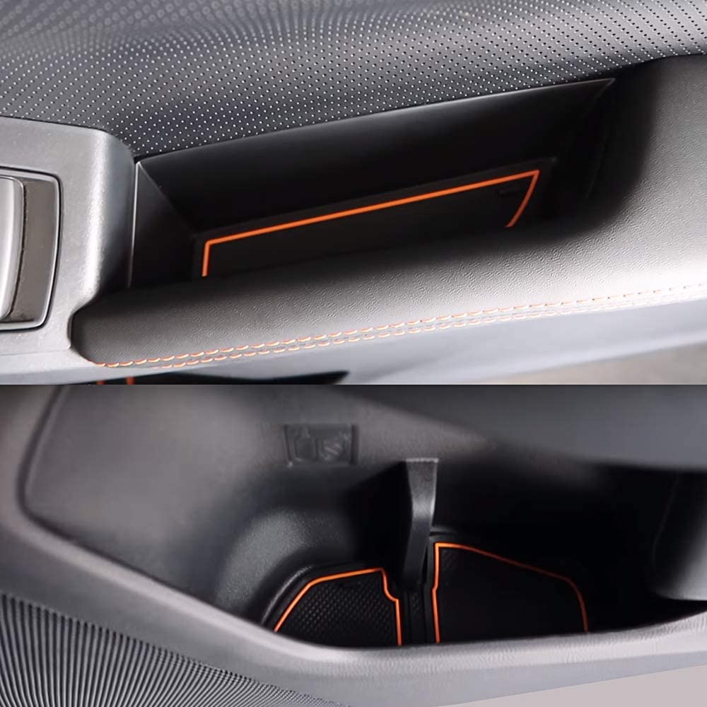 Anti-dust Door Mats Compatible with Crosstrek and 2018-2023 Impreza Gate Door Liners Inserts Cup Console Mats Interior Accessories - Delicate Leather
