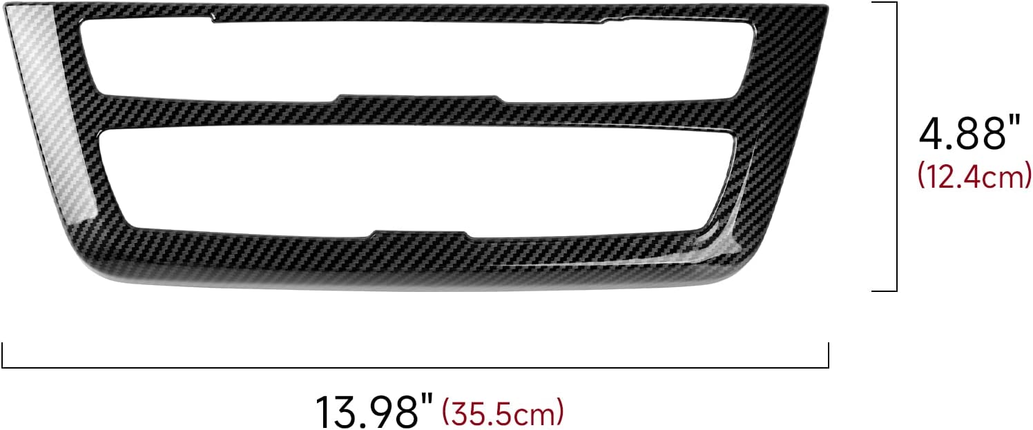 Car Sticker Decal CD Panel Trim Carbon Color ABS Cover Compatible with F30 F31 F34 3GT F32 F33 F36 2013 2014 2015 2016 2017 2018 2019 Accessories - Delicate Leather