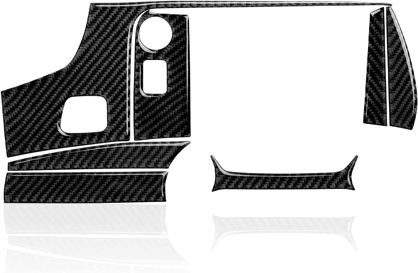 C7 Car Headlight Switch Panel Sticker Decal Carbon Fiber Interior Trims Accessories Cover for C7 2014 2015 2016 2017 2018 2019 - Delicate Leather