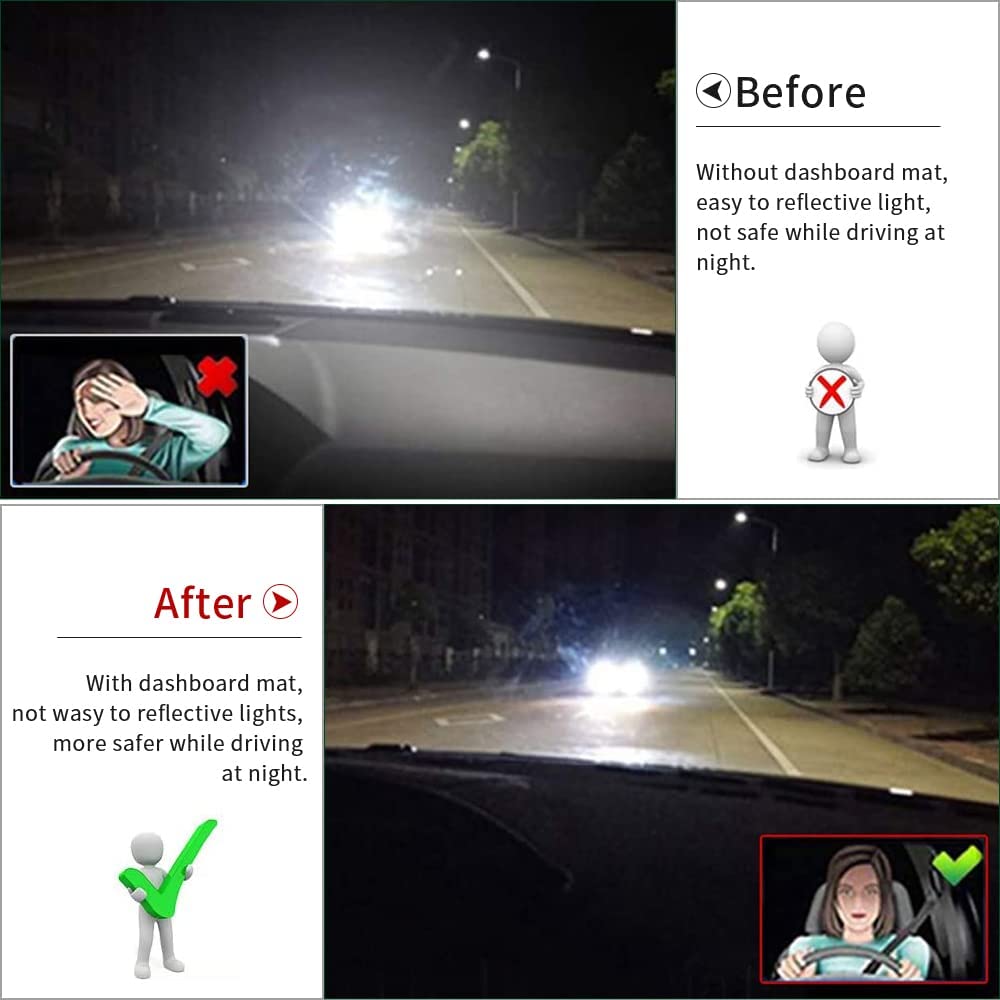 Dashboard Covers for Grand Cherokee Accessories 2011-2022 Center Console Cover Car Interior Dash Board Sun Shade Mat Anti-Slip Protector Pad - Delicate Leather