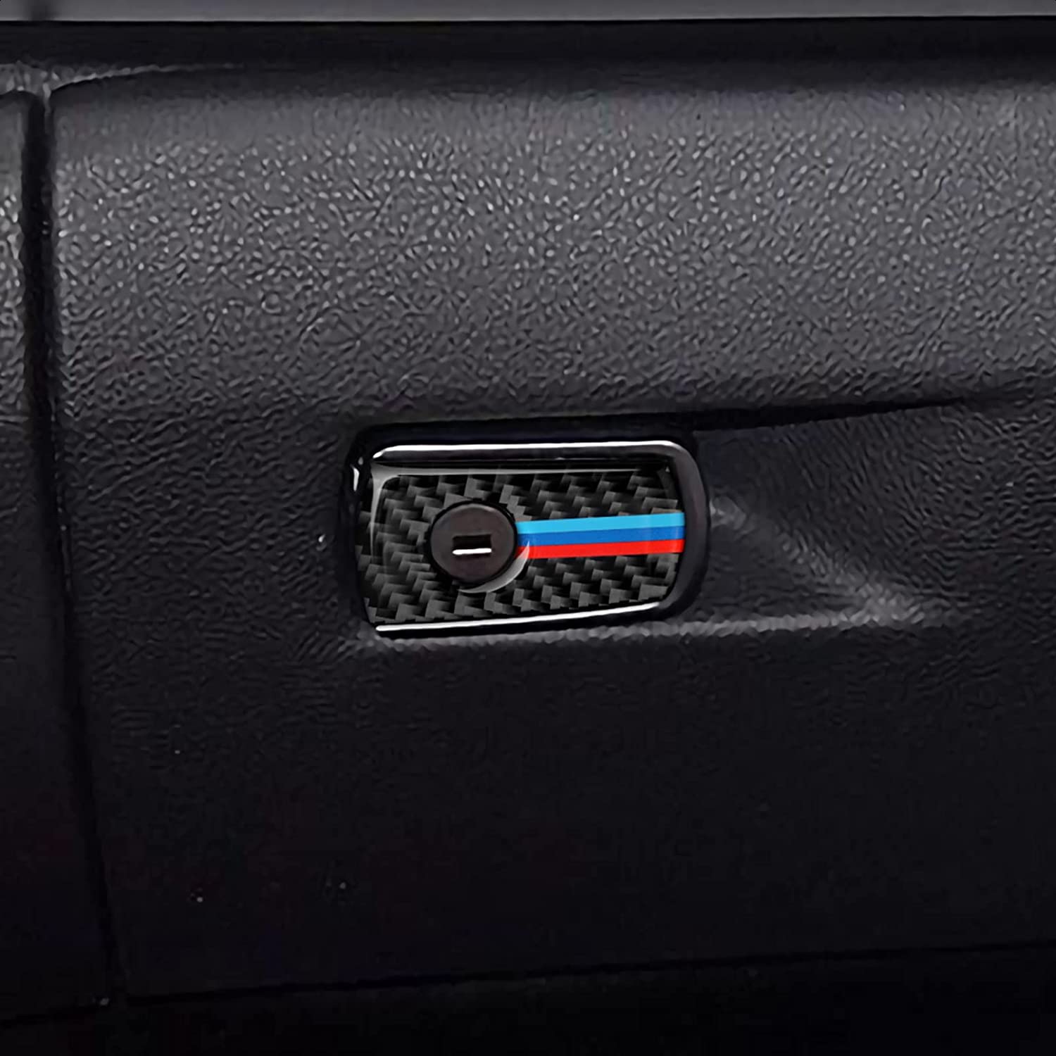 Car Glove Box Decal Storage Box Sticker Carbon Fiber Trim Compatible with F30 F31 F34 3GT F32 F33 F36 3 4 Series Accessories - Delicate Leather
