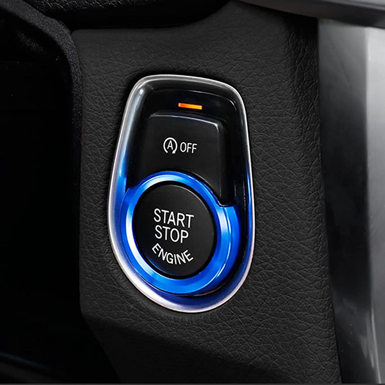 Car Engine Start Stop Button Sticker Decal Compatible with F20 F22 F30 F31 F34 F32 F33 F36 F48 2 3 4 Series X1 Accessories - Delicate Leather