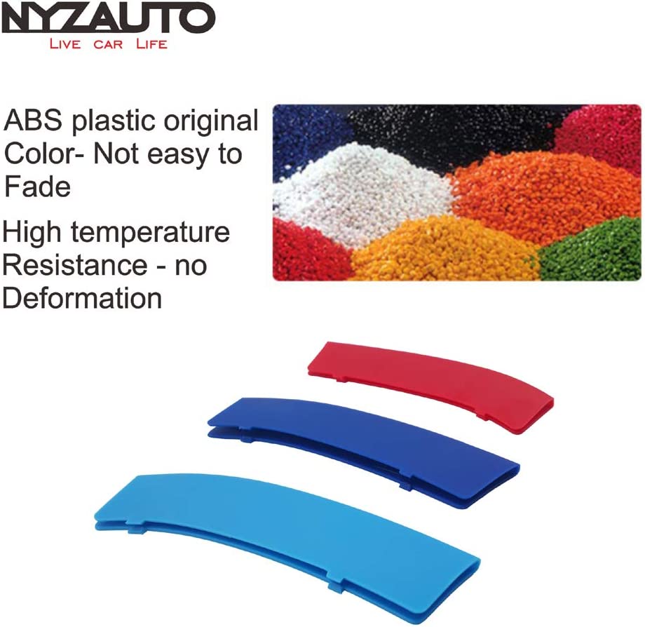 M-Colored Stripe Grille Insert Trims Compatible with 2014-2018 F32 4 Series 420i 428i 435i 430i 440i ( 11 Bean, Not Fit 9 Beam ) - Delicate Leather