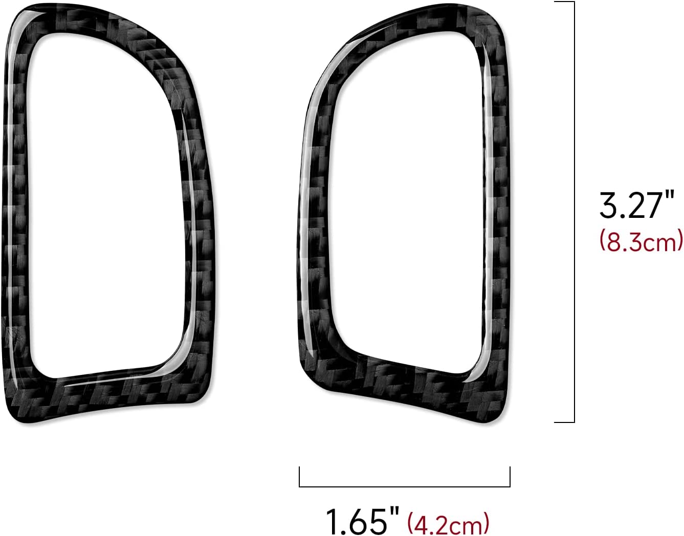 C7 Car Side Door Speaker Sticker Decal Carbon Fiber Interior Trims Accessories Cover for C7 2014 2015 2016 2017 2018 2019 - Delicate Leather