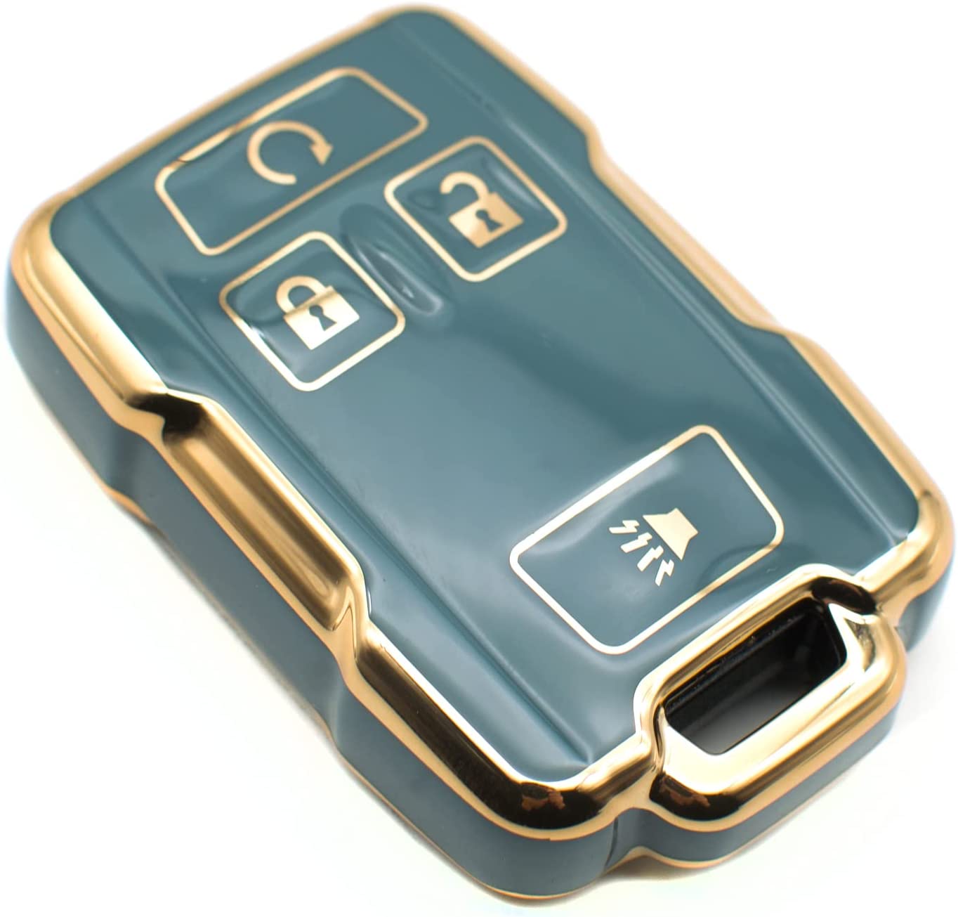 Key Fob Cover Compatible with Colorado Silverado Silverado Suburban Tahoe Canyon Sierra 1500 2500 TPU Remote Keyless Key Fob Case Protection Shell Accessories - Delicate Leather