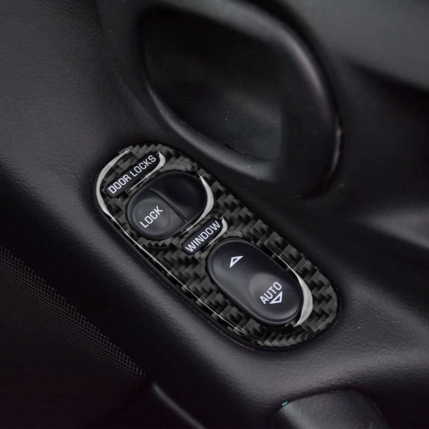 Carbon Fiber Car Window Lift Switch Sticker Decal Interior Trim Cover for C5 1998 1999 2000 2001 2002 2003 2004 Accessories - Delicate Leather