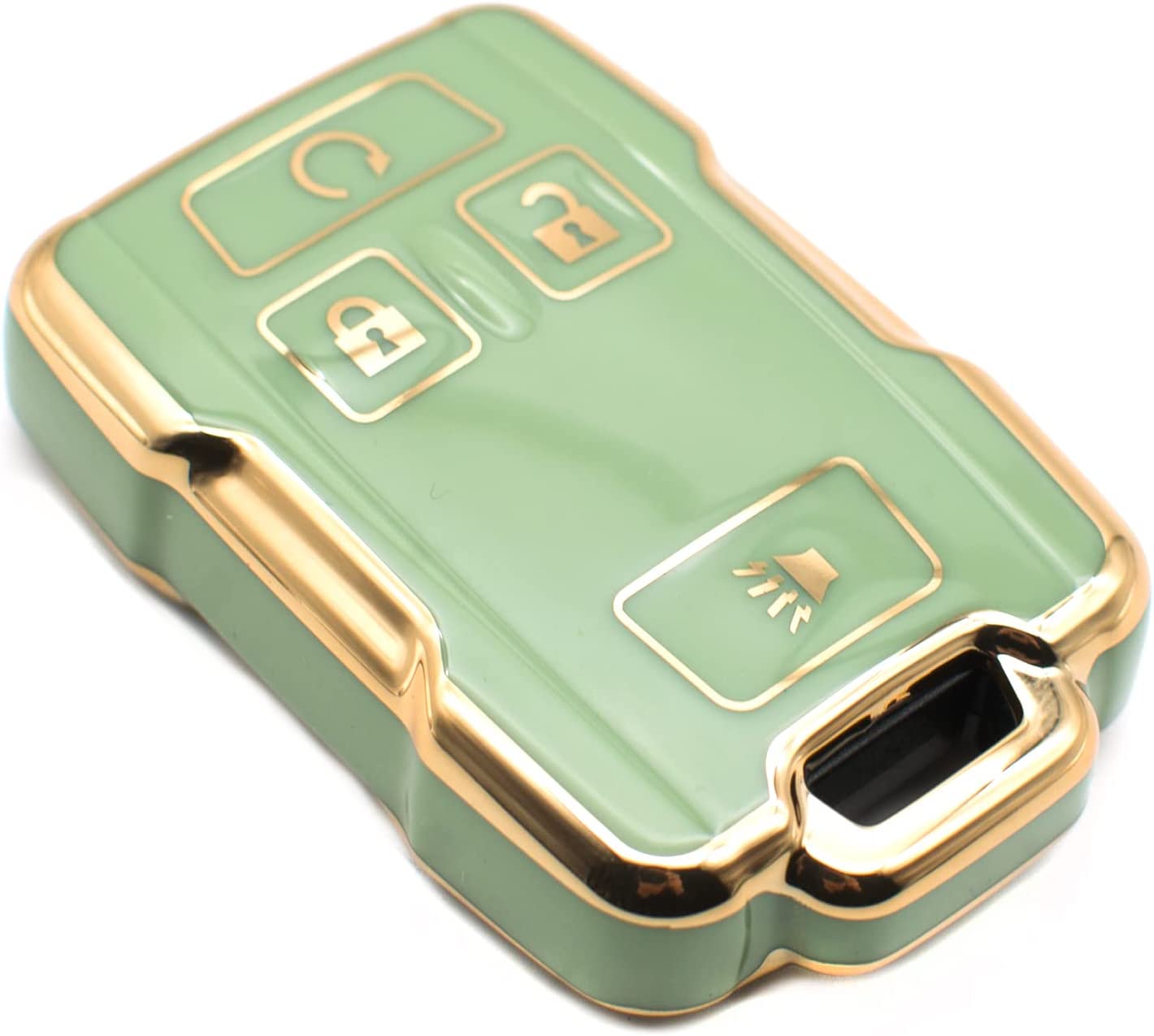 Key Fob Cover Compatible with Colorado Silverado Silverado Suburban Tahoe Canyon Sierra 1500 2500 TPU Remote Keyless Key Fob Case Protection Shell Accessories - Delicate Leather