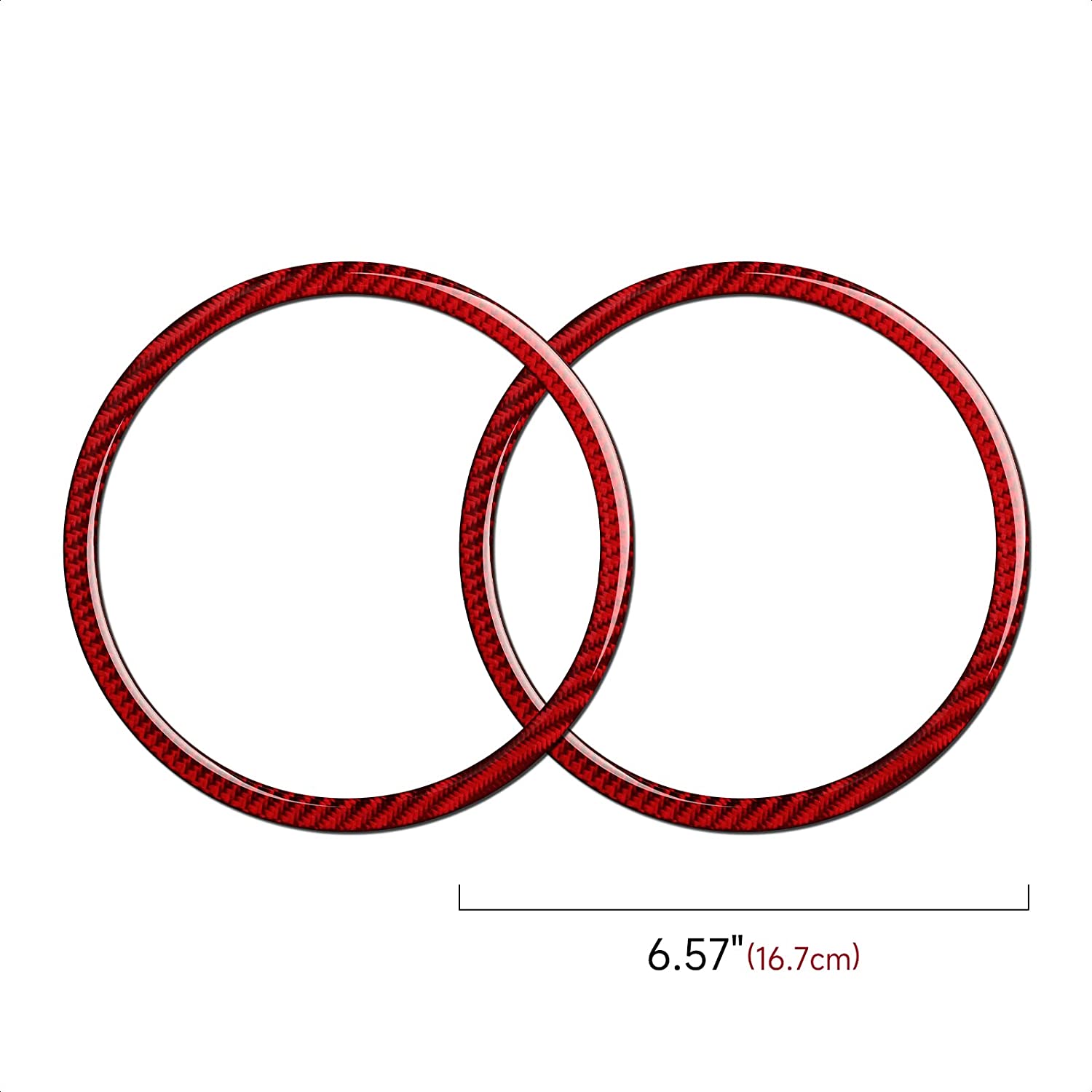 Carbon Fiber Car Door Audio Speaker Sticker Interior Trim Cover for Camaro 2010 2011 2012 2013 2014 2015 Accessories - Delicate Leather