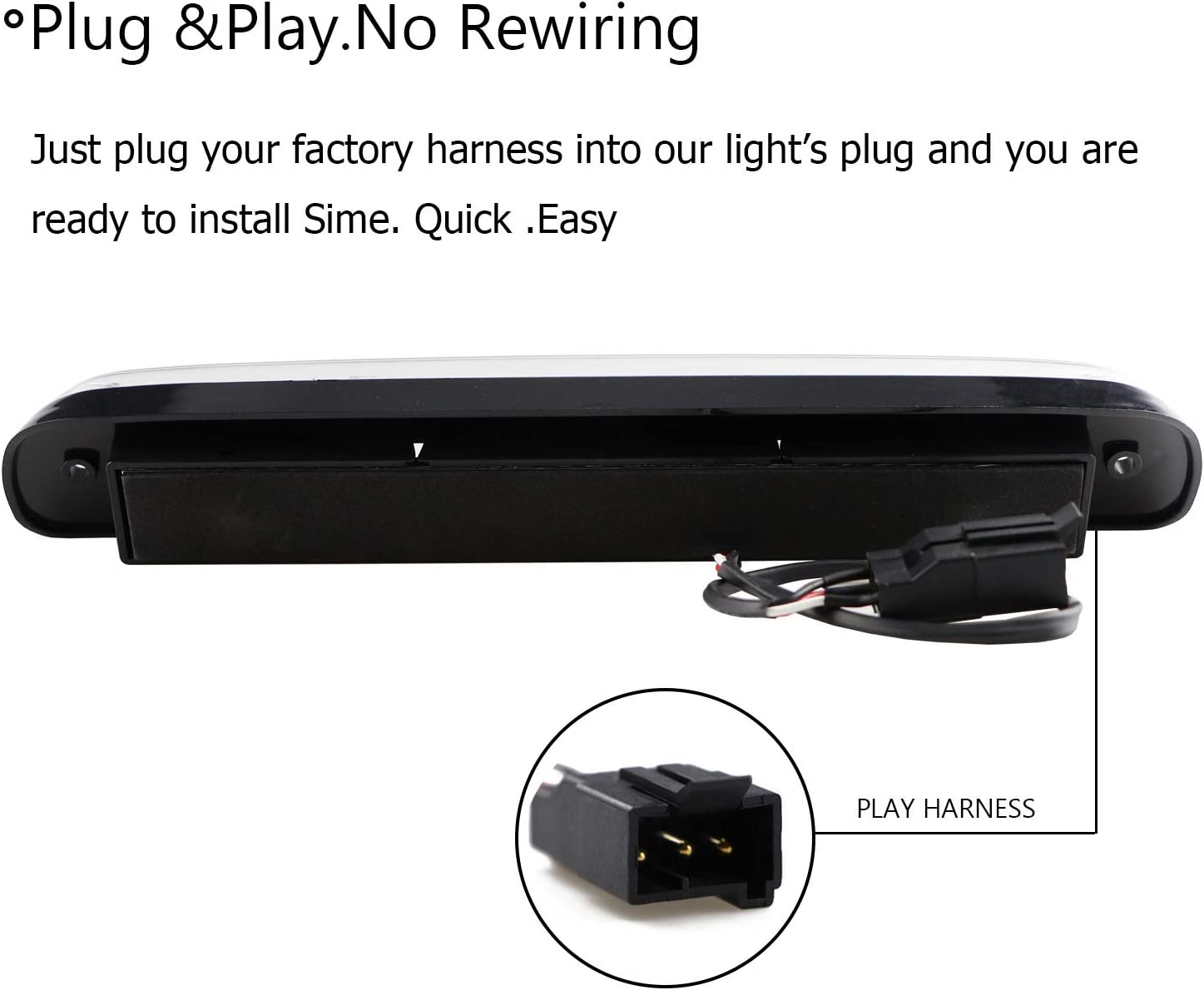 LED Third 3rd Brake Light, High Mount Stop Light Rear Tail Light - Delicate Leather