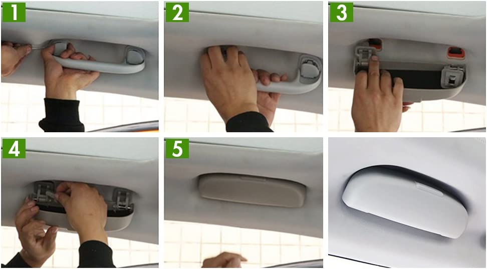 Car Glasses Sunglasses Sun Glass Holder Case Storage Box Compatible with Renegade 2014 2015 2016 2017 2018 2019 - Delicate Leather