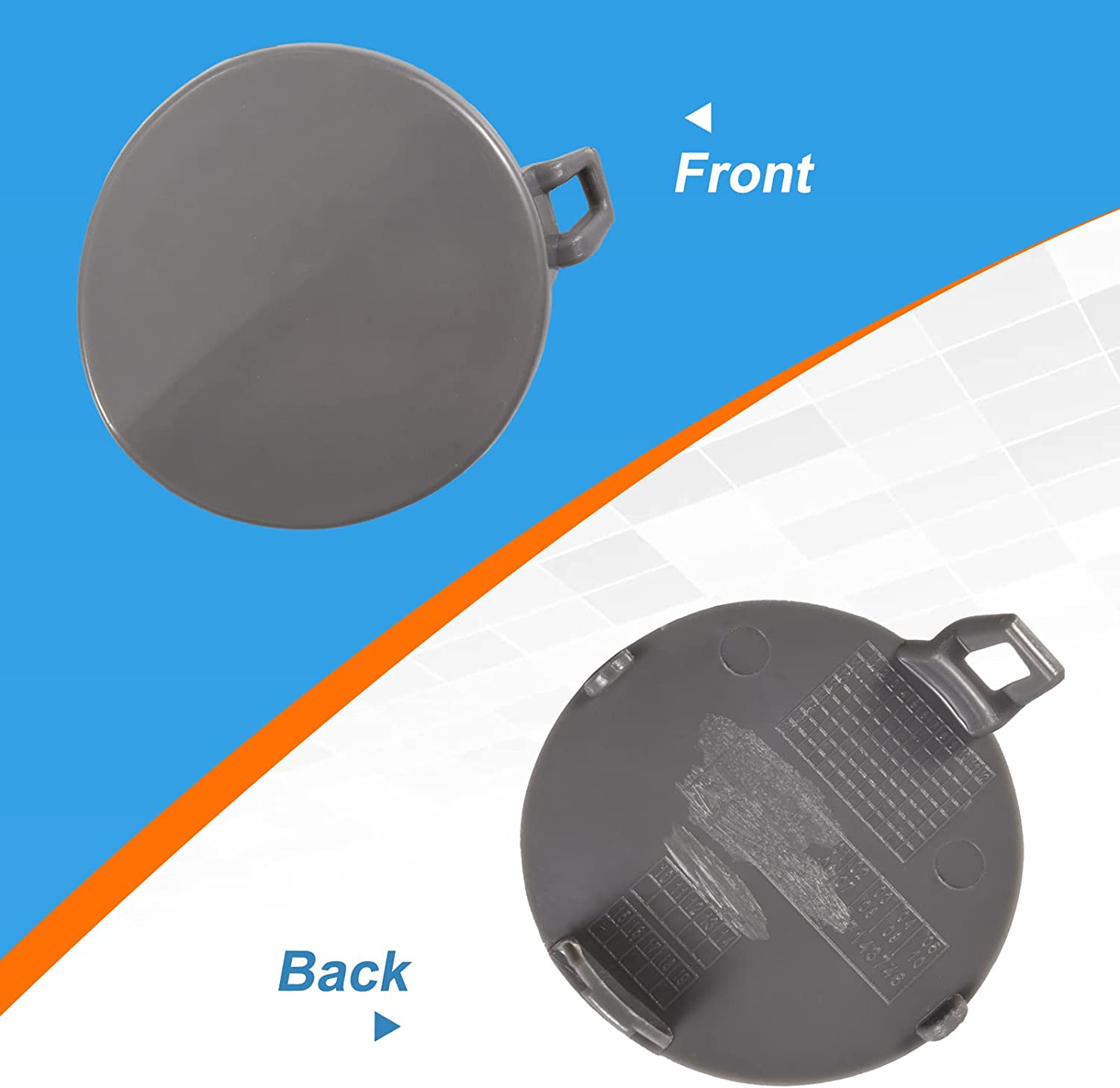 Front Bumper Tow Hook Cover Fit for 3 Series E90 E91 328I 335I 2009 2010 2011 Towing Eye Cap 51117207299 821935A - Delicate Leather