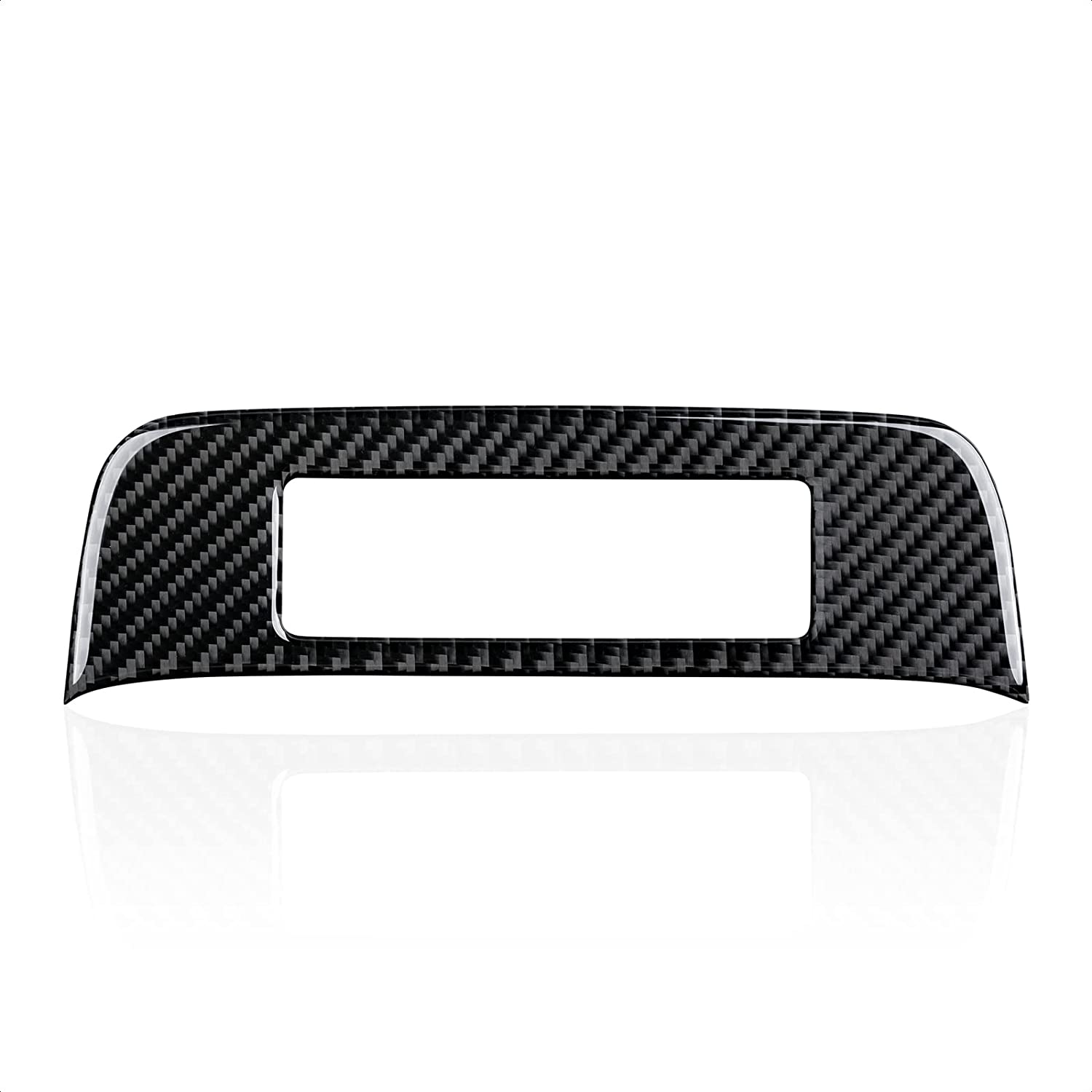 Car Central Control CD Panel Sticker Decal Carbon Fiber Interior Trim Cover - Delicate Leather