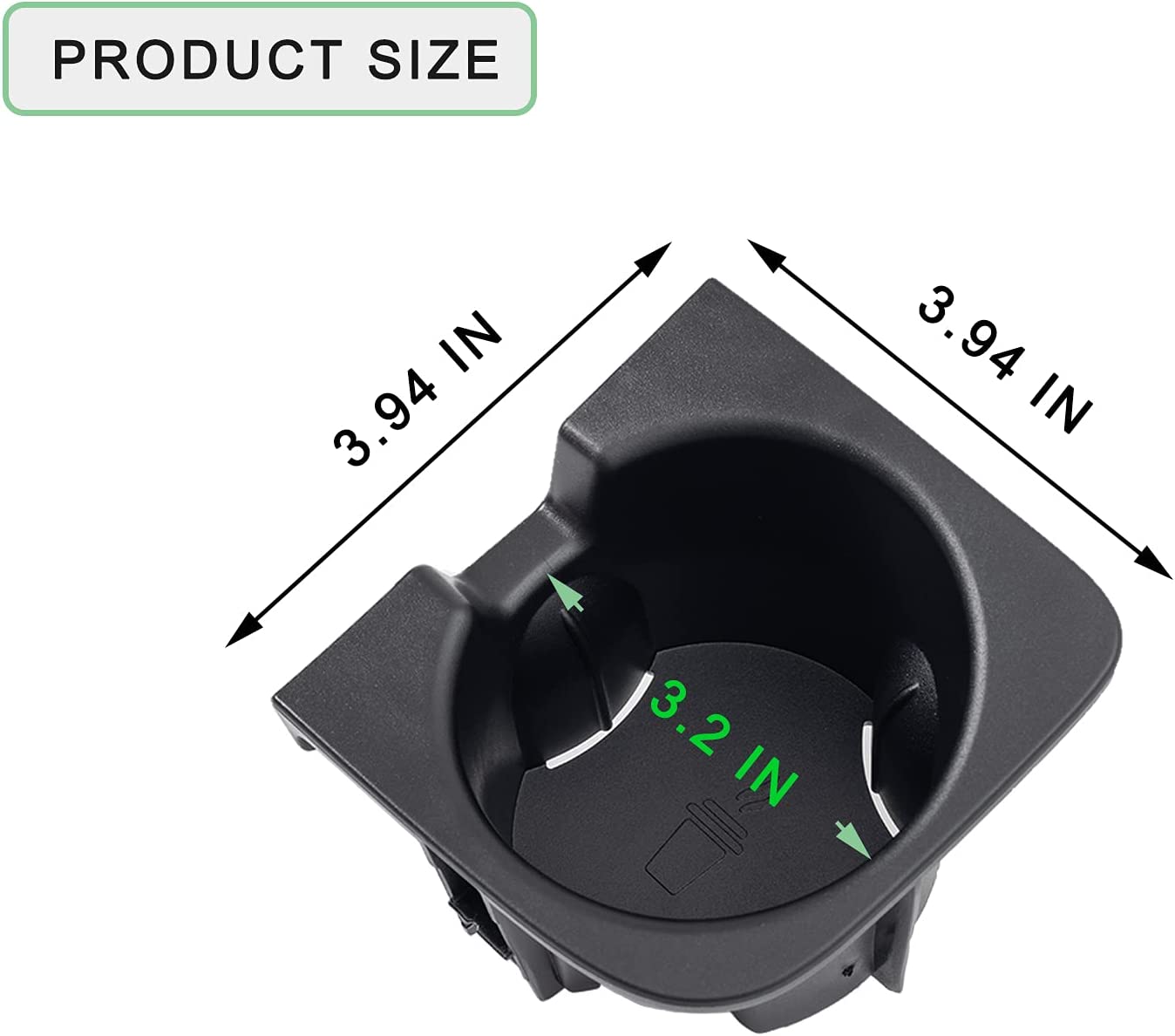 Car Cup Holder Inserts Replacement, Durable Cup Holder Inserts Drink Holder Accessories - Delicate Leather