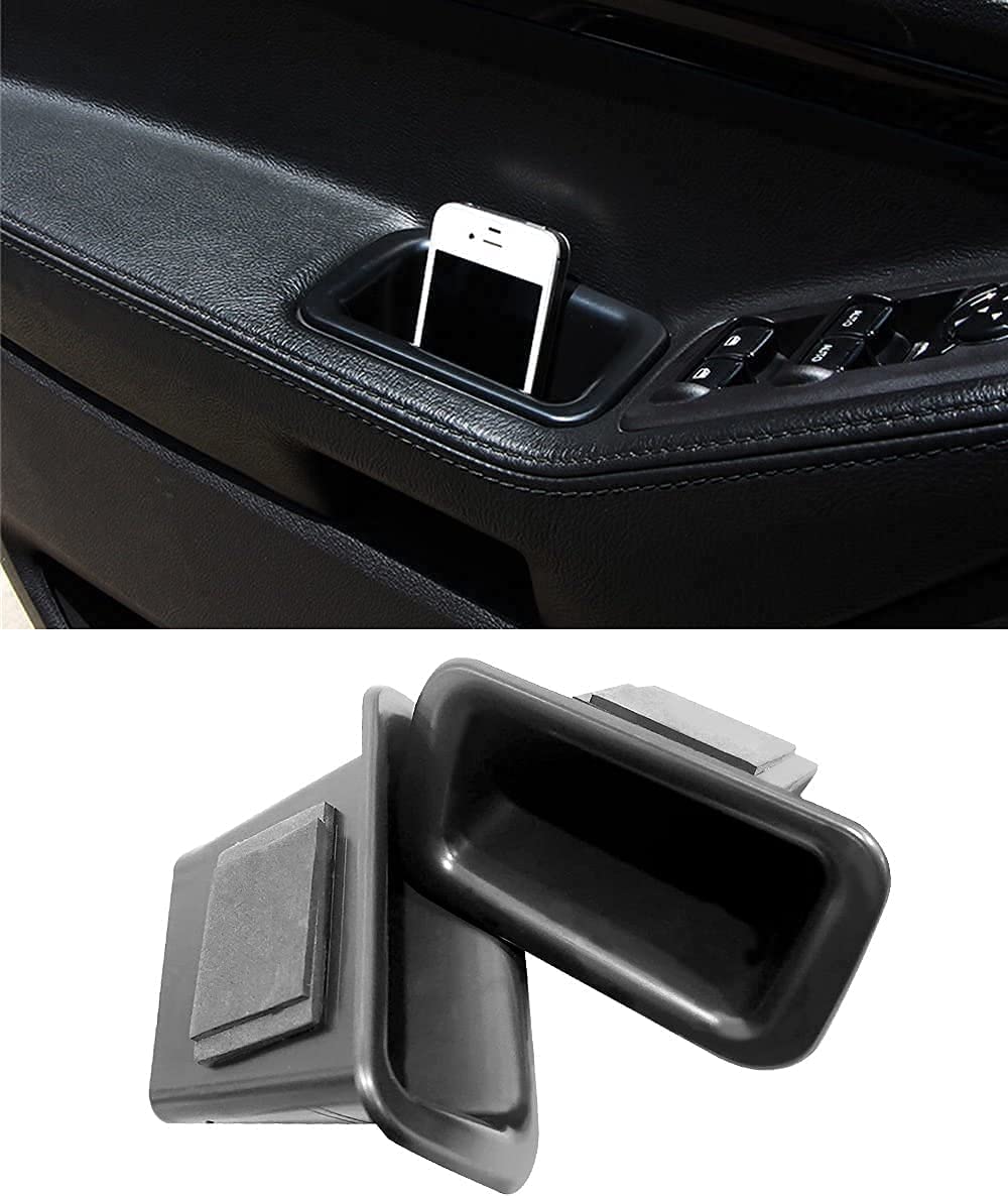 Front Row Door Side Storage Box Armrest Phone Container Door Organizer Handle Pocket ABS Tray Insert Glove Pallet… - Delicate Leather
