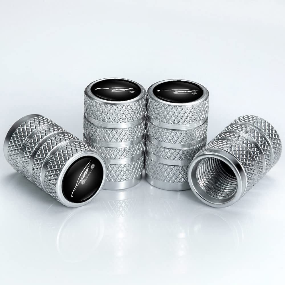 Tire Valve Stem Caps,Metal Air Valve Cap,Wheel Stem Caps for Styling Decoration Accessories,4 Pcs - Delicate Leather