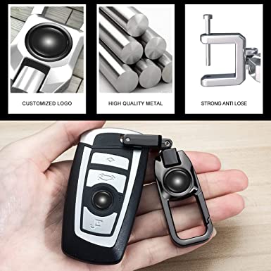 Leather Car Keychains, Car Key Chain, Key Chain for Men, Metal Keychain Accessories, Family Present,2 PCS - Delicate Leather