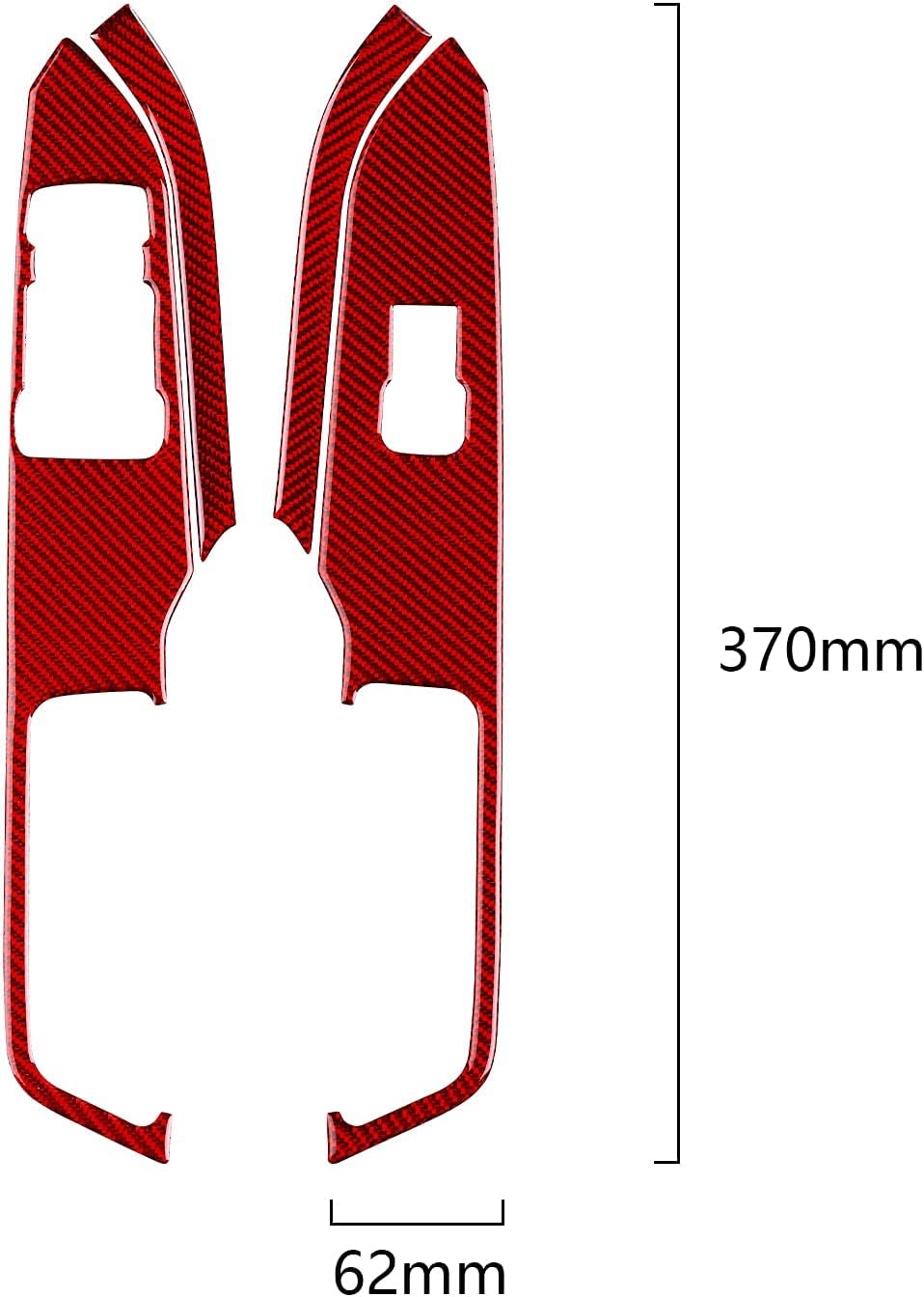 Car Window Switch Control Panel Trim Sticker Carbon Fiber Interior Decal Cover for Mustang 2015 2016 2017 2018 2019 2020 Accessories
