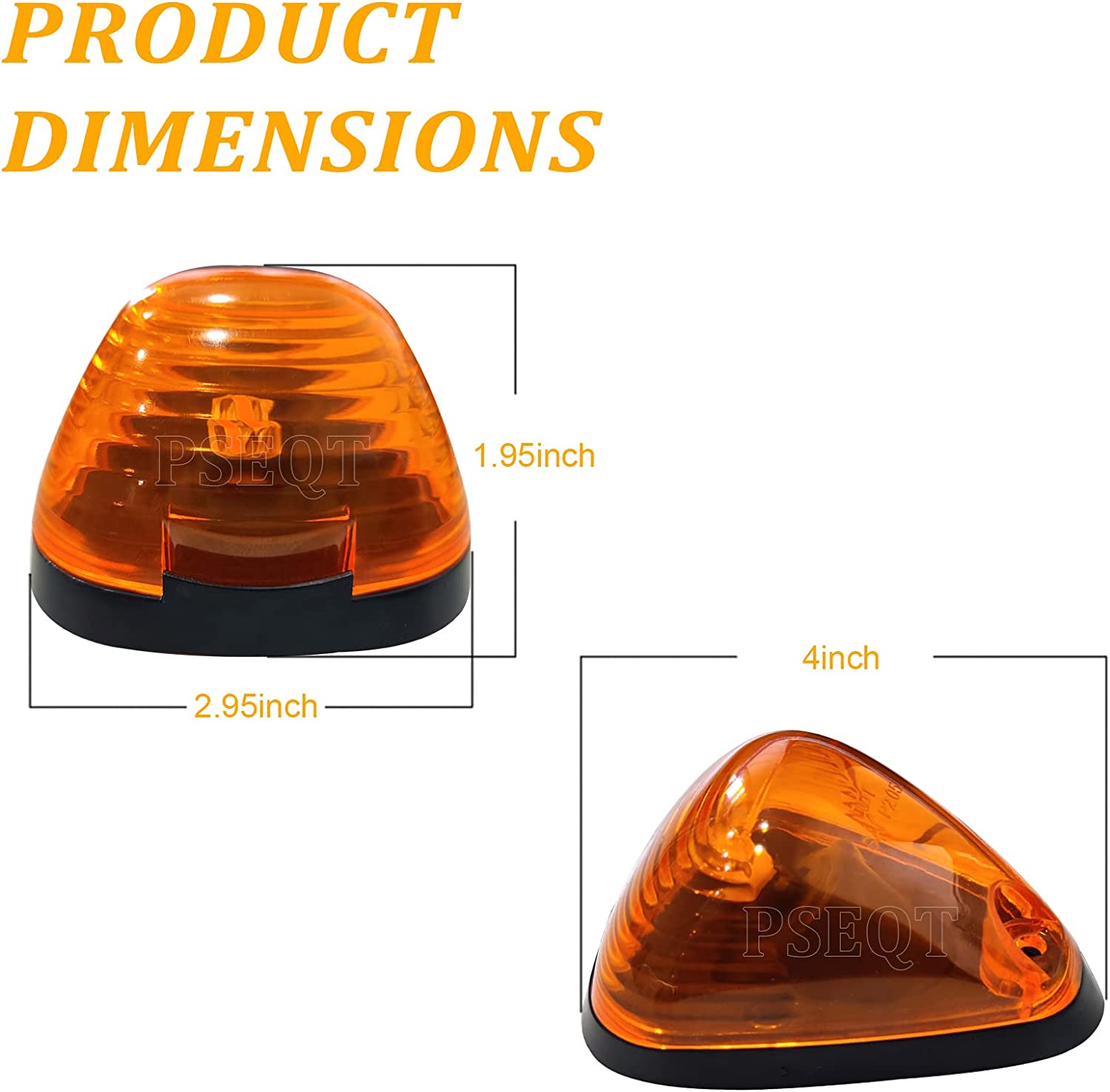 Cab Roof Marker Lights 10 LED Amber Top Clearance Running Lights Super Duty Pickup Trucks SUV - Delicate Leather