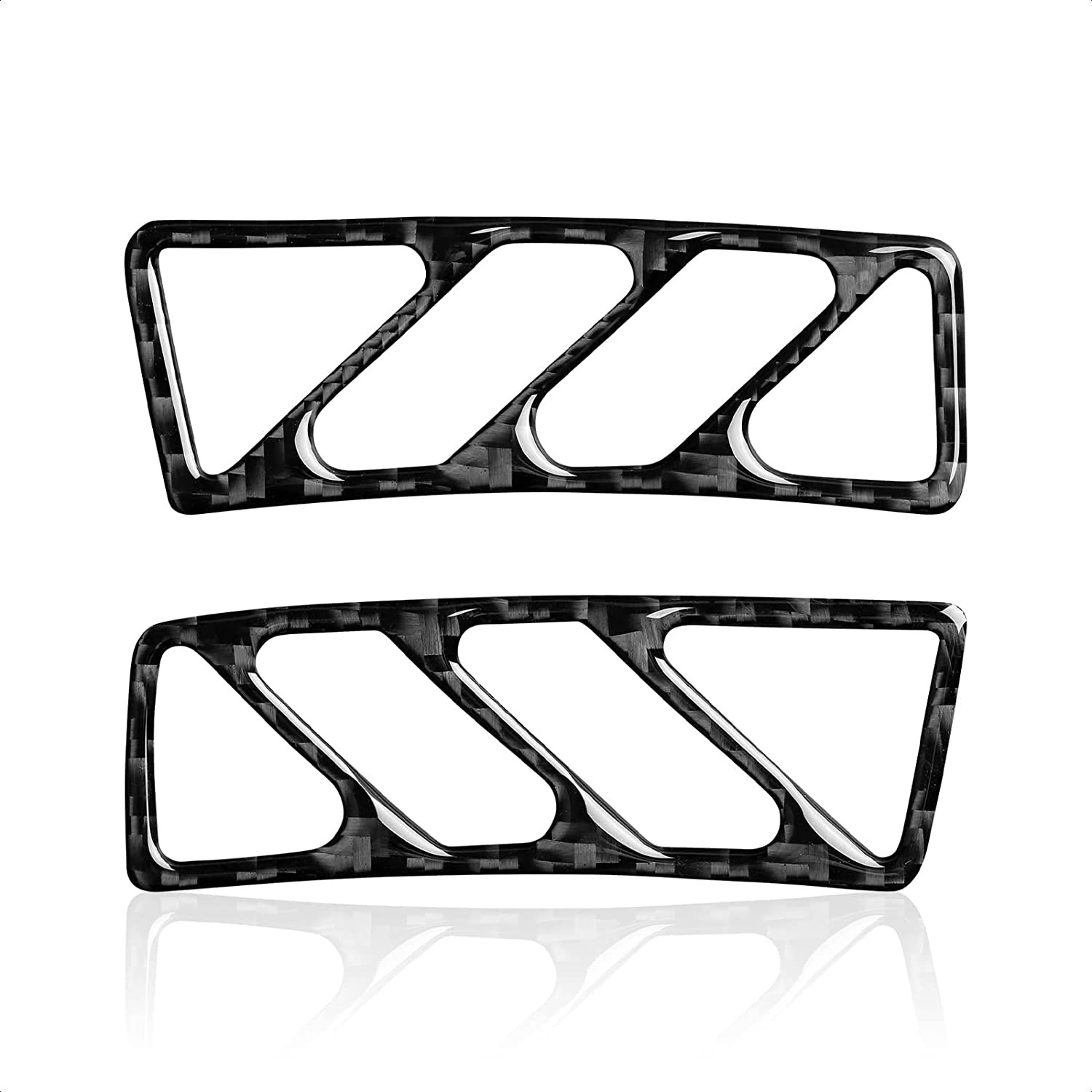 Car Air Conditioner Outlet Cover Sticker Carbon Fiber Interior Trim Decal Compatible with Camaro 2010 2011 2012 2013 2014 2015 Car Decoration Accessories - Delicate Leather