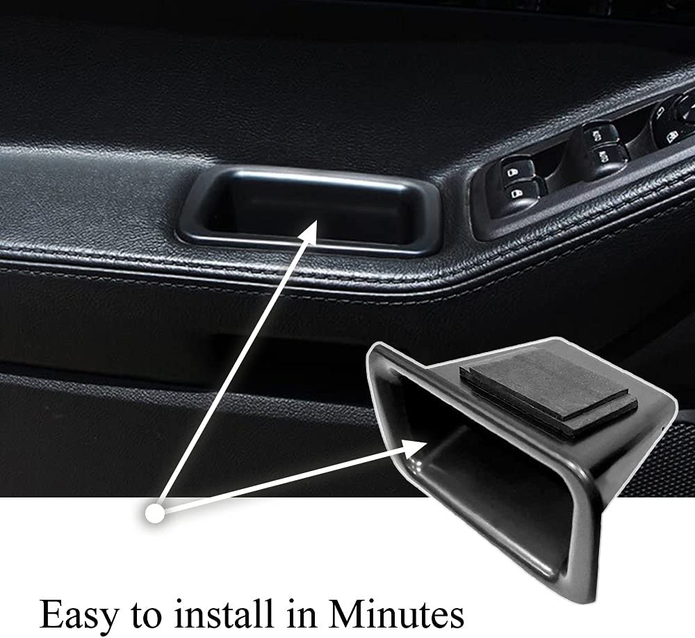 Front Row Door Side Storage Box Compatible with Ford Explorer 2011 2012 2013 2014 2015 Armrest Phone Container Door Organizer Handle Pocket ABS Tray Insert Glove Pallet… - Delicate Leather