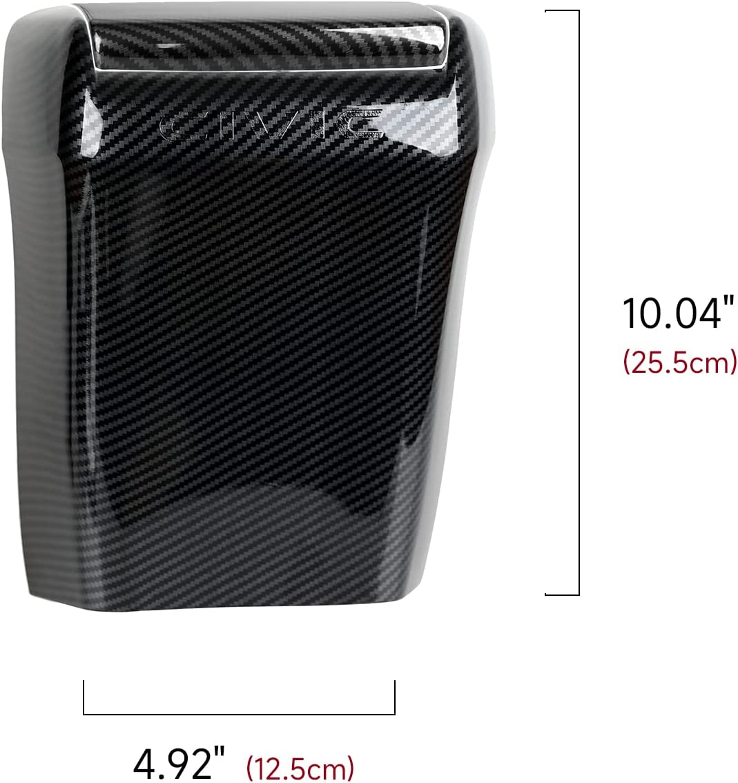 Armrest Box Cover Trim Decals Compatible with 2016 2017 2018 2019 2020 2021 Civic Accessories ABS Carbon Fiber Interior Sticker - Delicate Leather