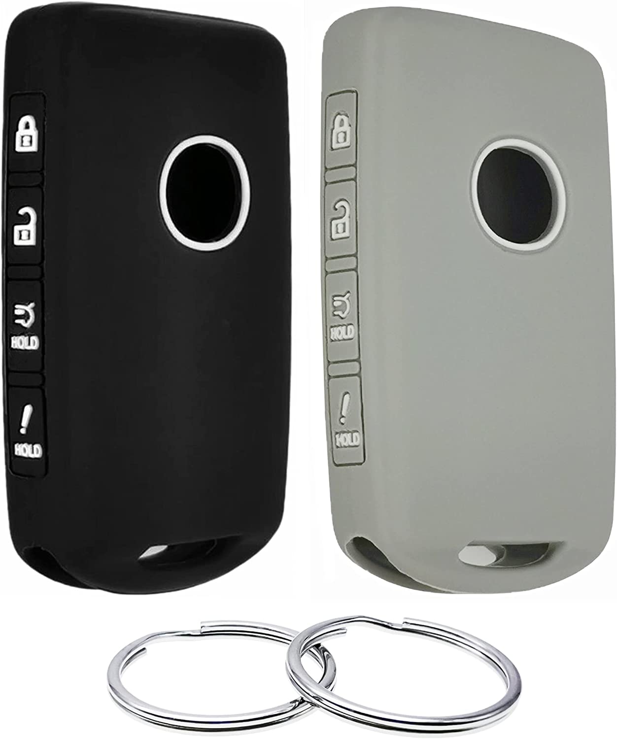 Silicone Rubber Key Fob Cover Compatible with 2019-2022 3 6 CX-30 CX-5 CX-9 WAZSKE11D01 662F-SKE11D01 - Delicate Leather