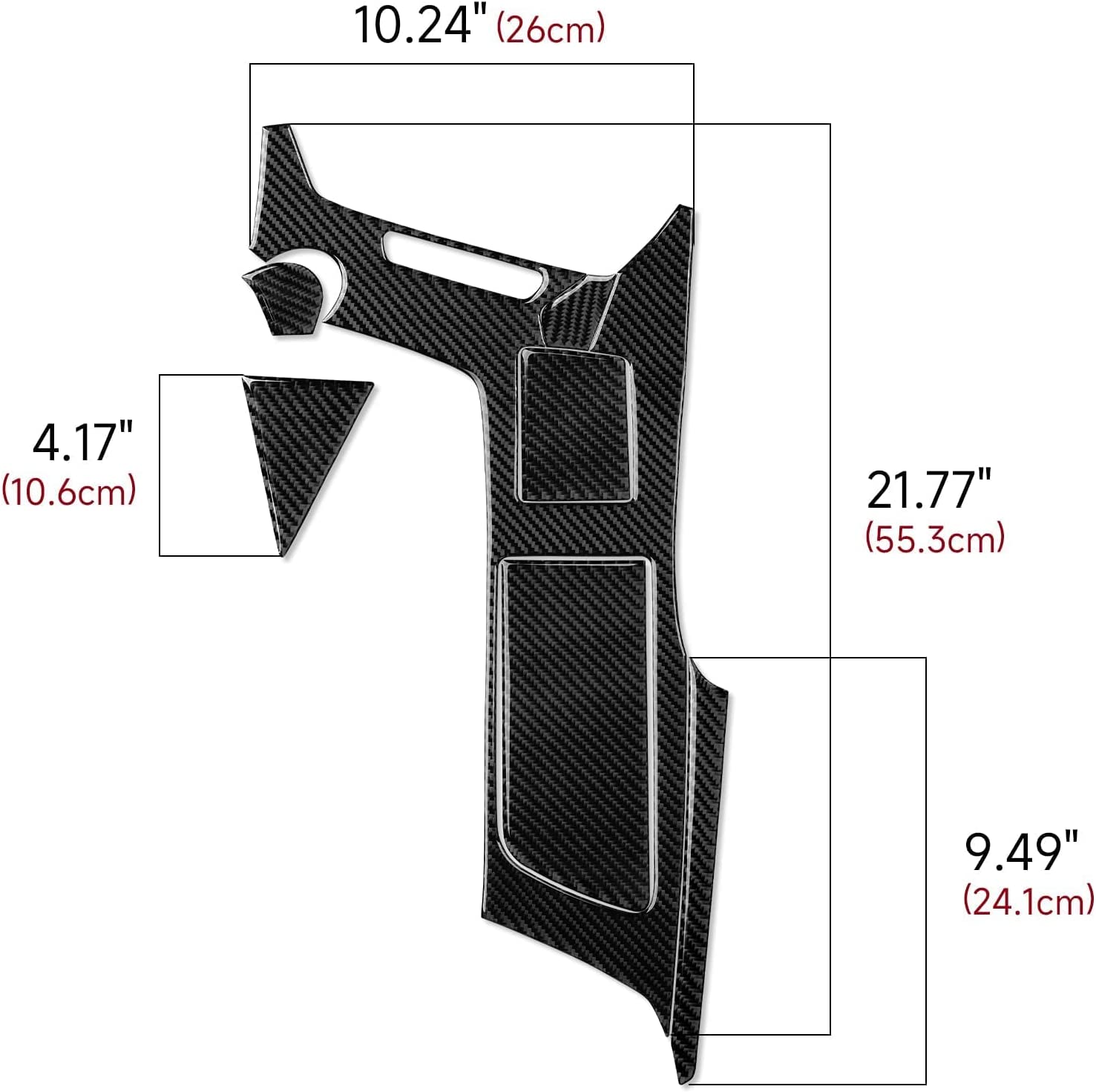 C7 Car Central Console Cup Holder Sticker Decal Carbon Fiber Interior Trims Accessories Cover for C7 2014 2015 2016 2017 2019 - Delicate Leather