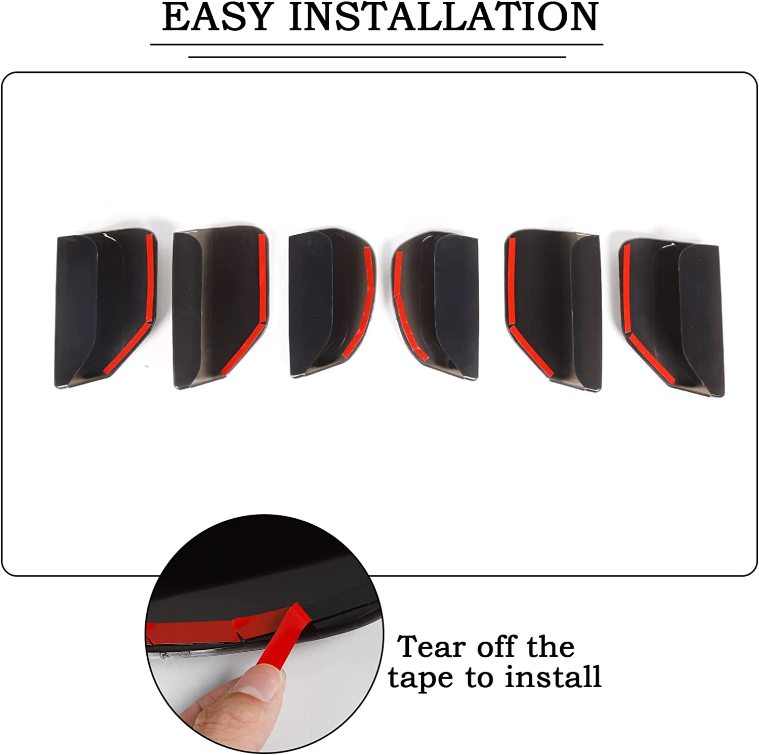 Tail Light Lamp Cover Guard Trim Frame Bezels Decoration Accessories for Ford Mustang (2015-2017 Smoke Black) - Delicate Leather